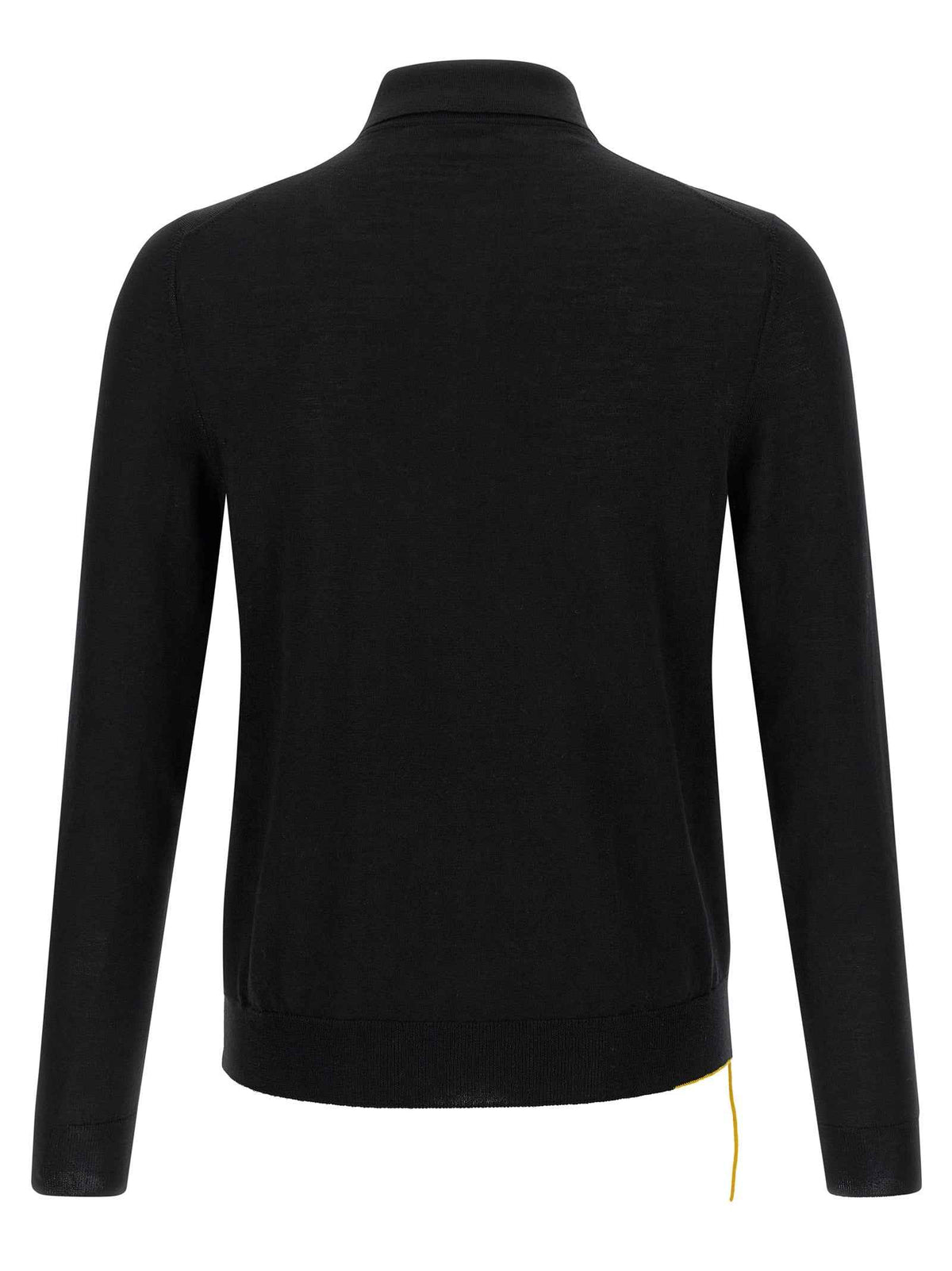 Fendi Black Virgin Wool Polo Shirt