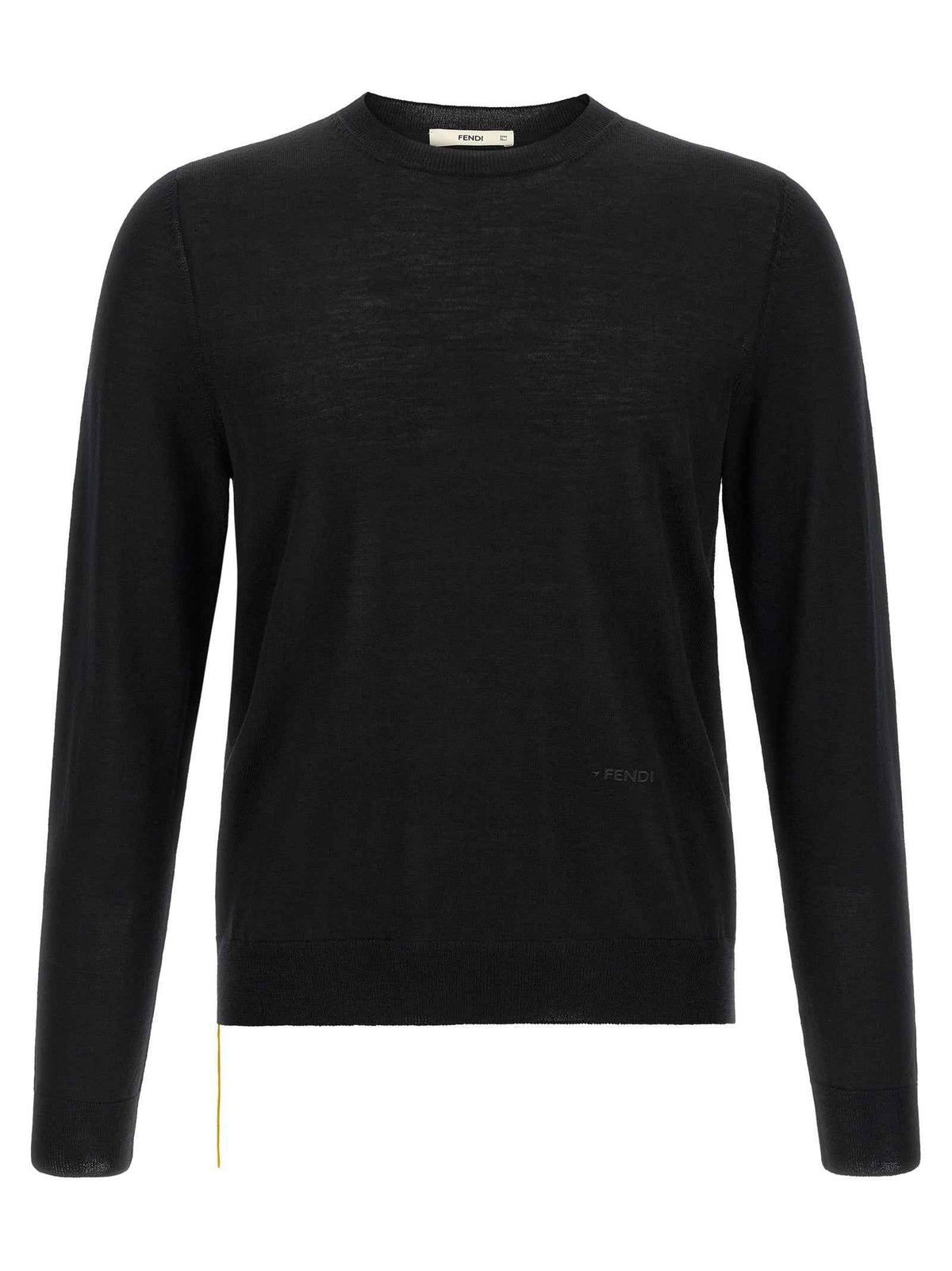 Fendi Black Virgin Wool Cardigan