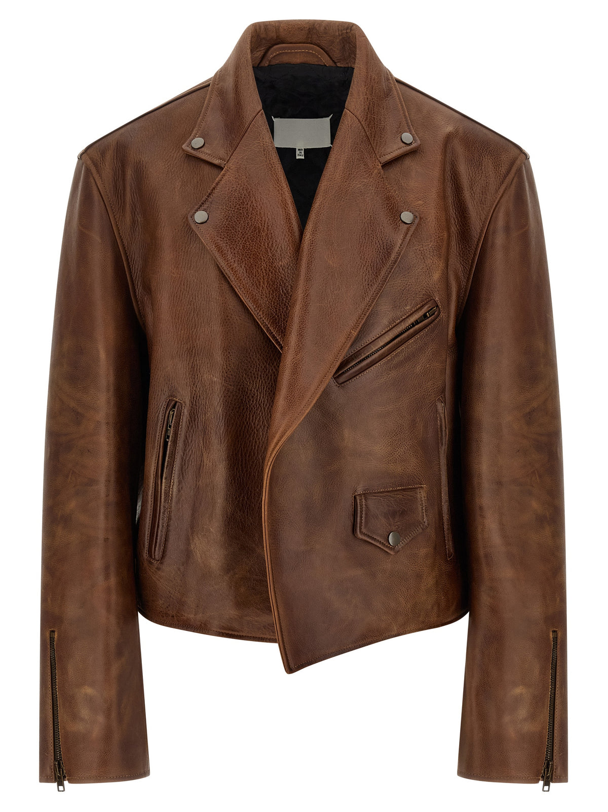 Maison Margiela Brown Calfskin Leather Jacket