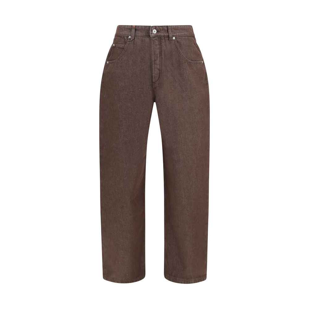 Jacquemus Brown Polyester Straight-Leg Jeans