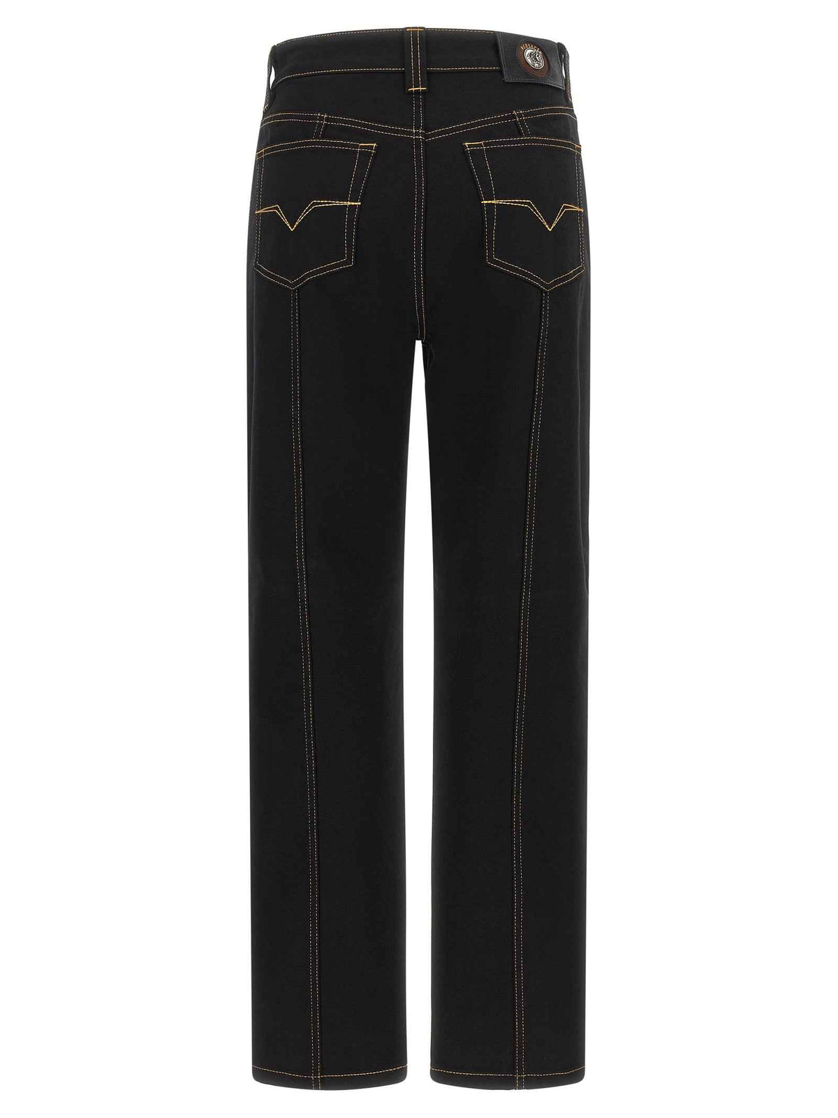 Versace Black Cotton High-Waisted Jean