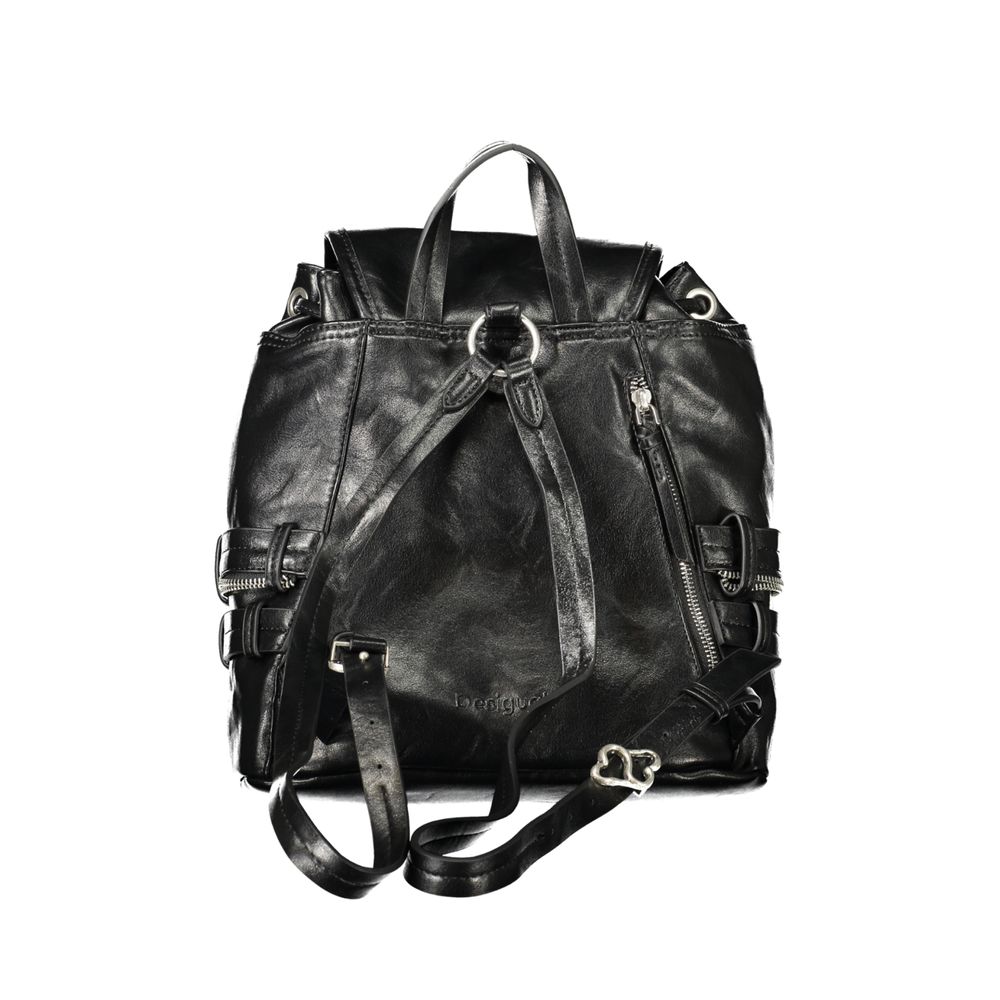 Desigual Black Polyurethane Womens Backpack