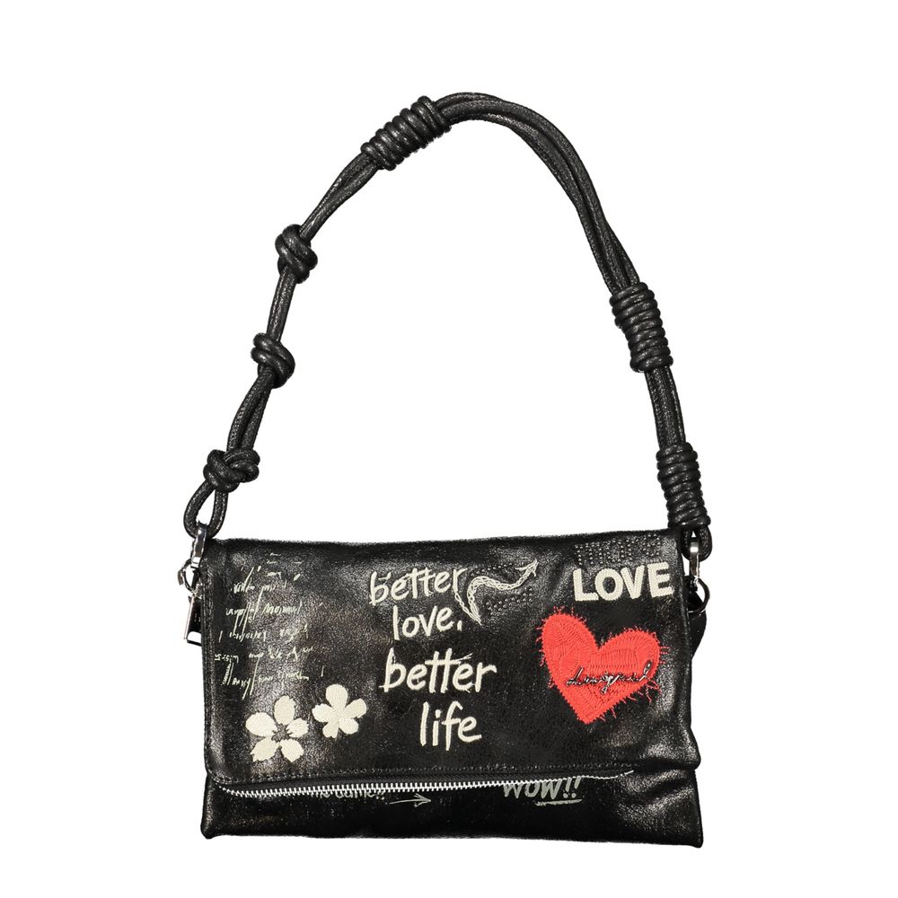 Desigual Nero Polyurethane Women's Bag for Effortless Chic Style