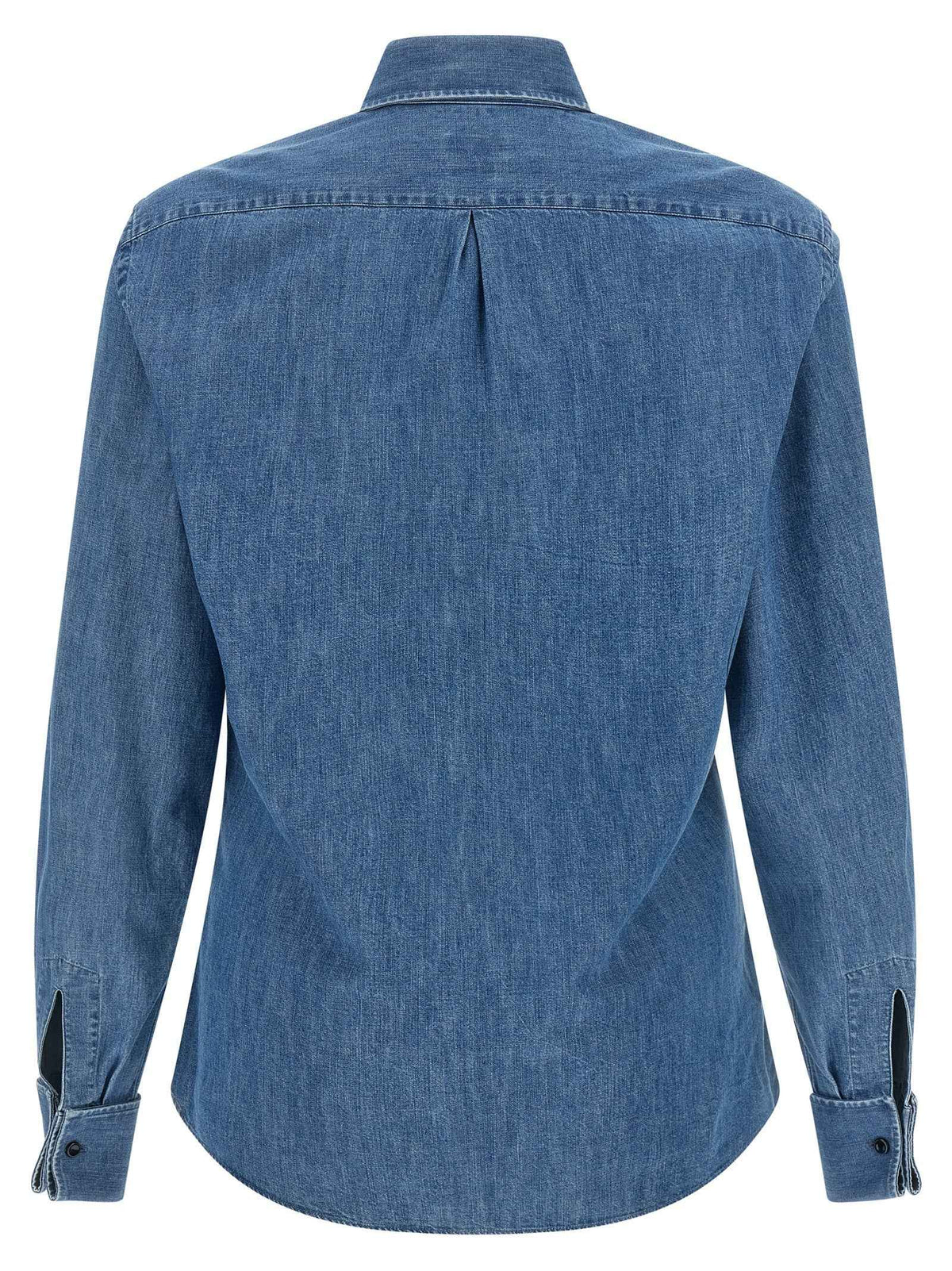 Brunello Cucinelli Blue Cotton Blouse