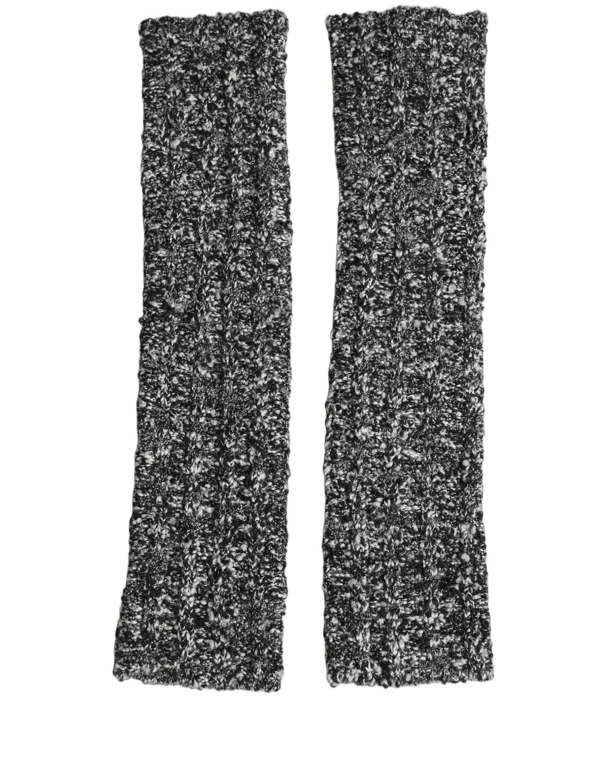 Dolce & Gabbana Sleeves Black Wool Blend Knitted Warmer Arm