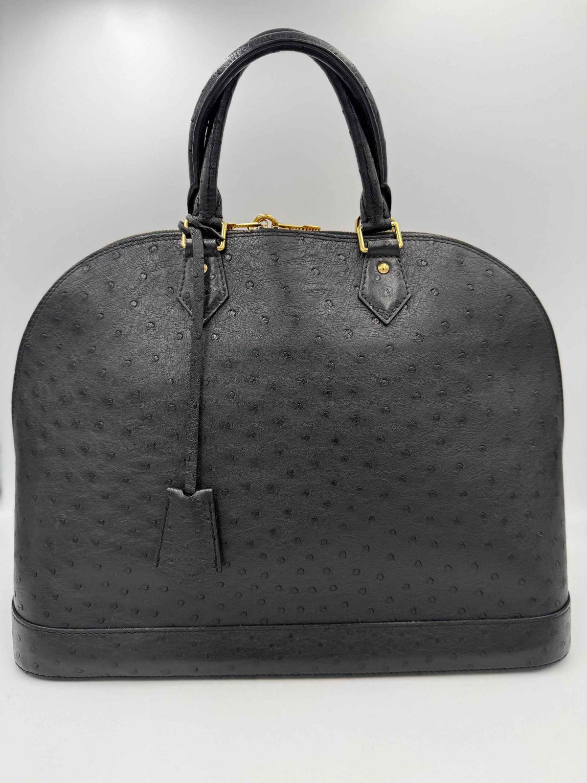 Louis Vuitton LOUIS VUITTON Alma GM in Ostrich Leather Handbag