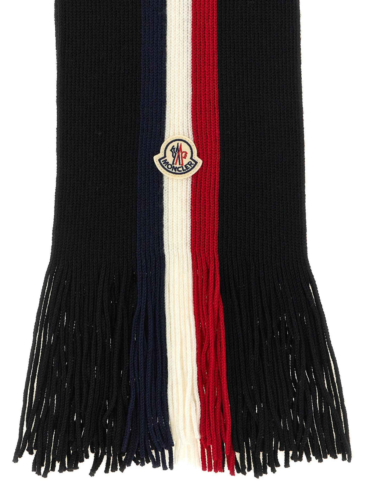 Moncler Black Virgin Wool Foulard