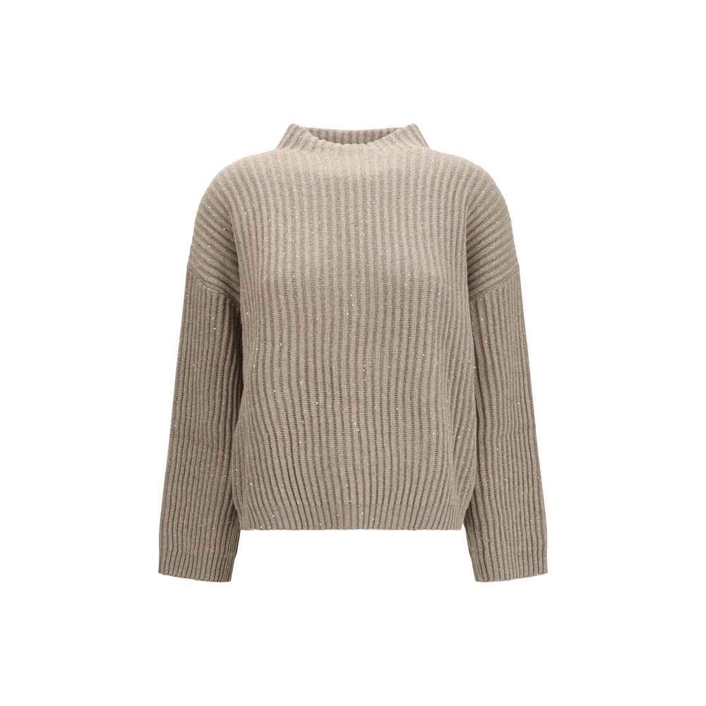Brunello Cucinelli Beige Wool Oves Aries Turtleneck