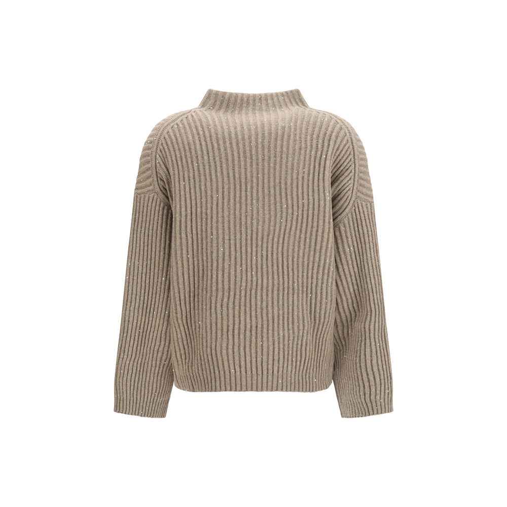 Brunello Cucinelli Beige Wool Oves Aries Turtleneck