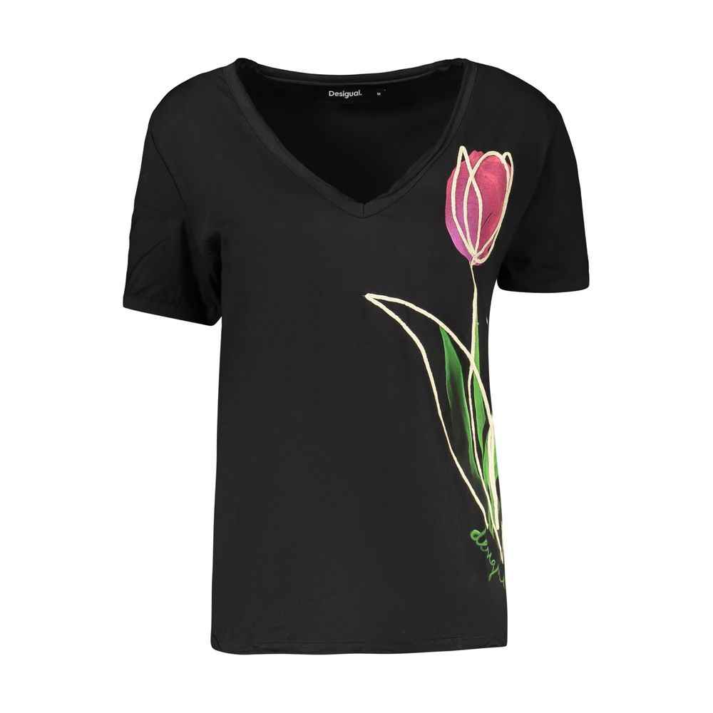 Desigual Black Cotton Women's T-Shirt