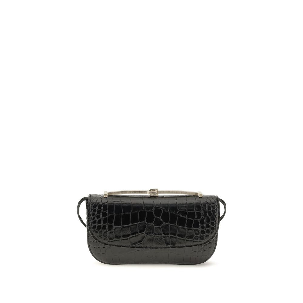 Tom Ford Black Calf Leather Bos Taurus Shoulder Bag