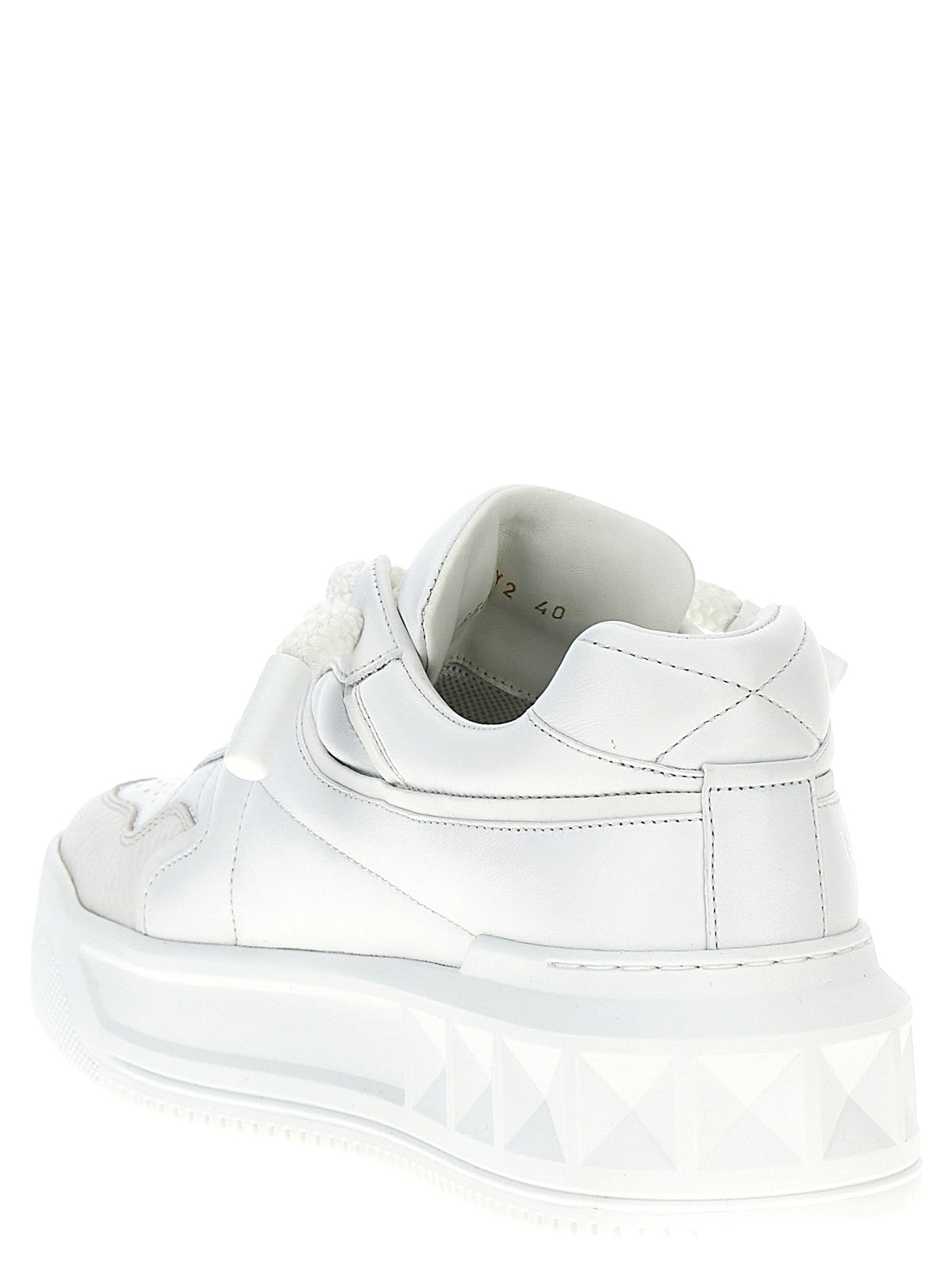Valentino Garavani White Lamb Leather Low Top Sneakers