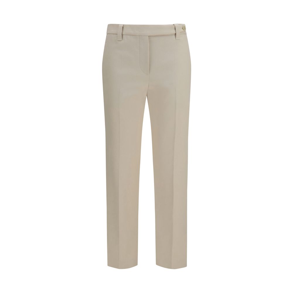 Brunello Cucinelli Beige Cotton Dress Pants