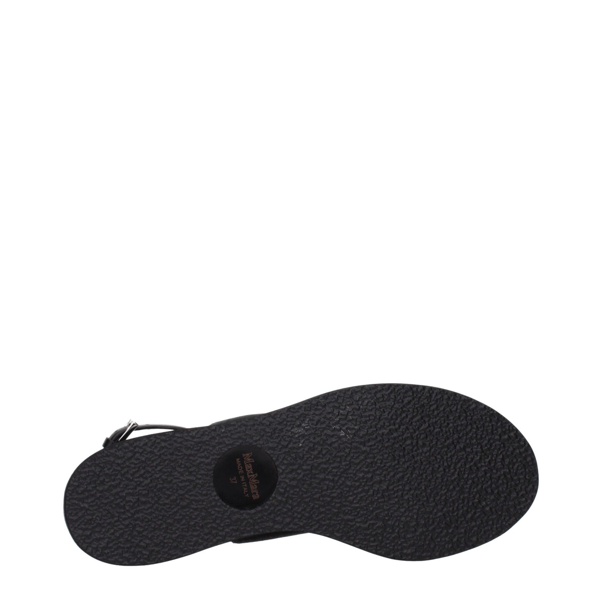 Max Mara Black Fabric Flat Sandals