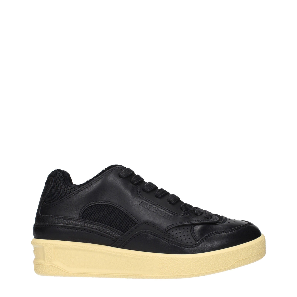 Jil Sander Black Leather Low Top Sneakers