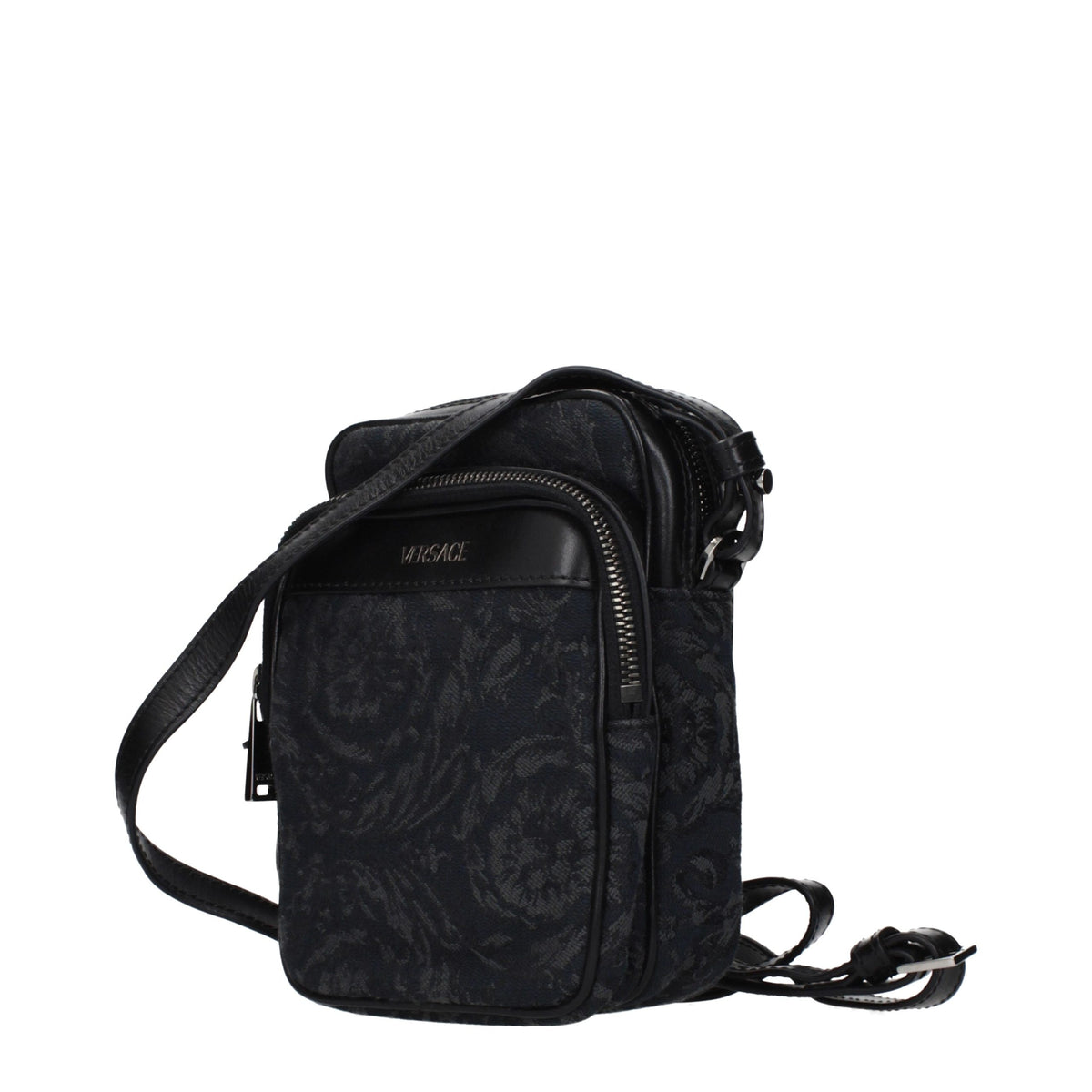 Versace Black Fabric Crossbody Bag
