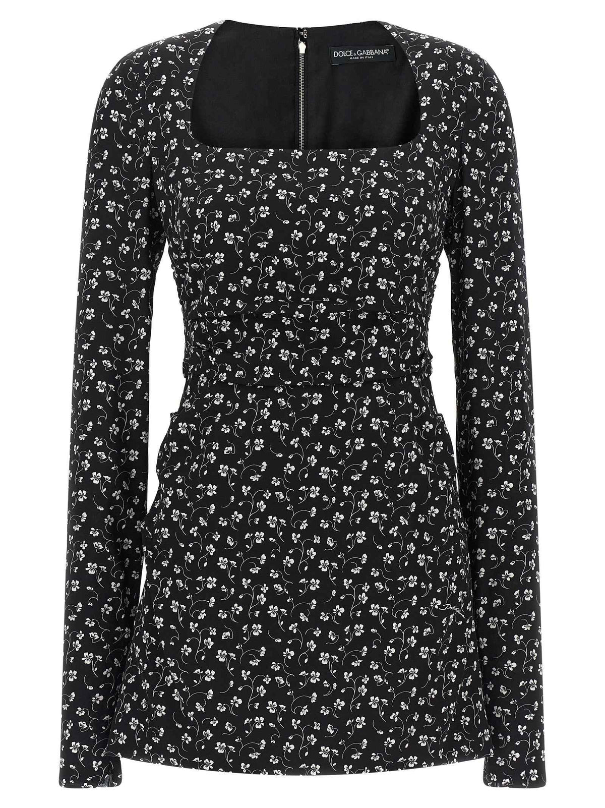 Dolce & Gabbana Black Silk Short Dress