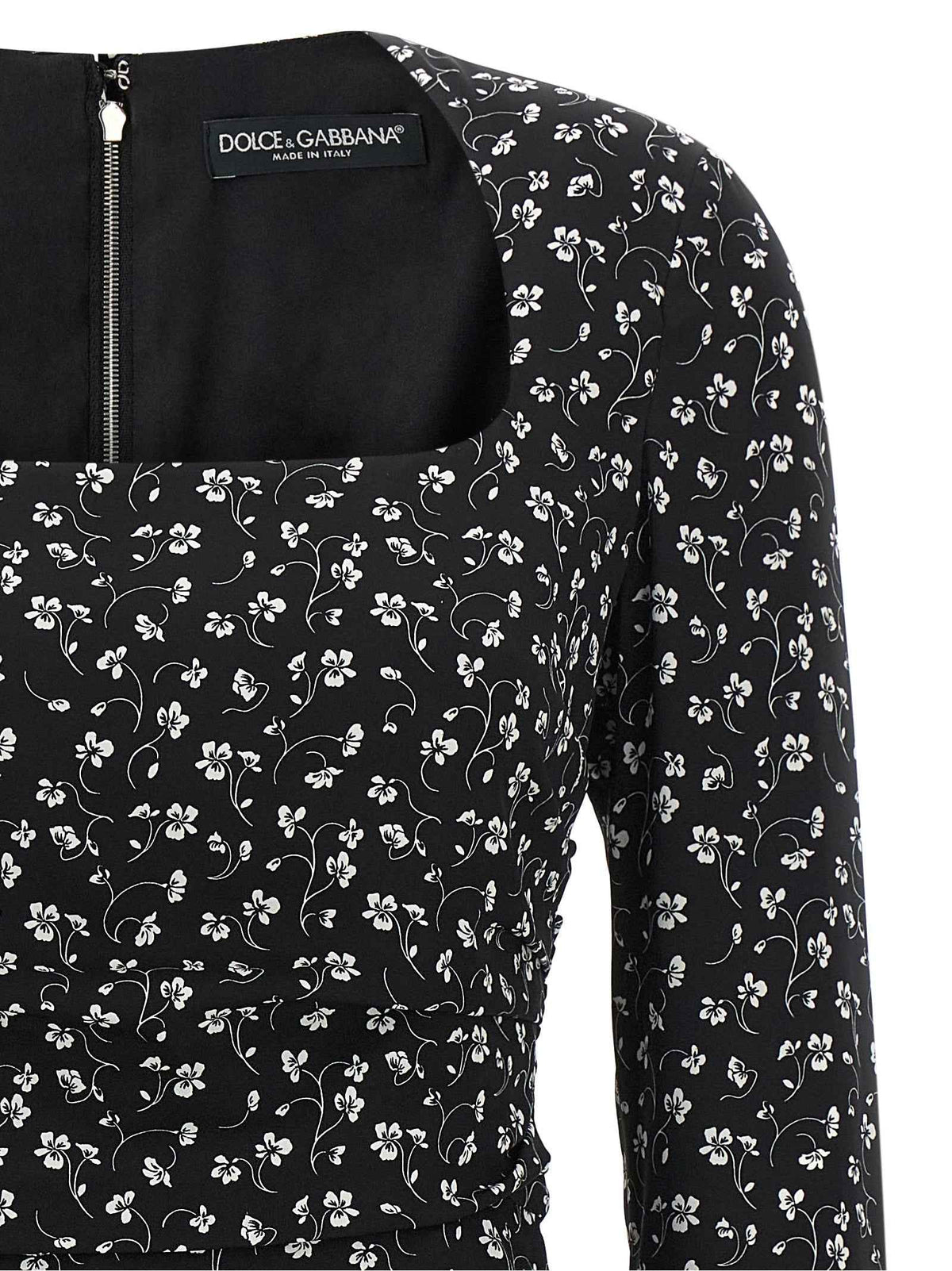 Dolce & Gabbana Black Silk Short Dress