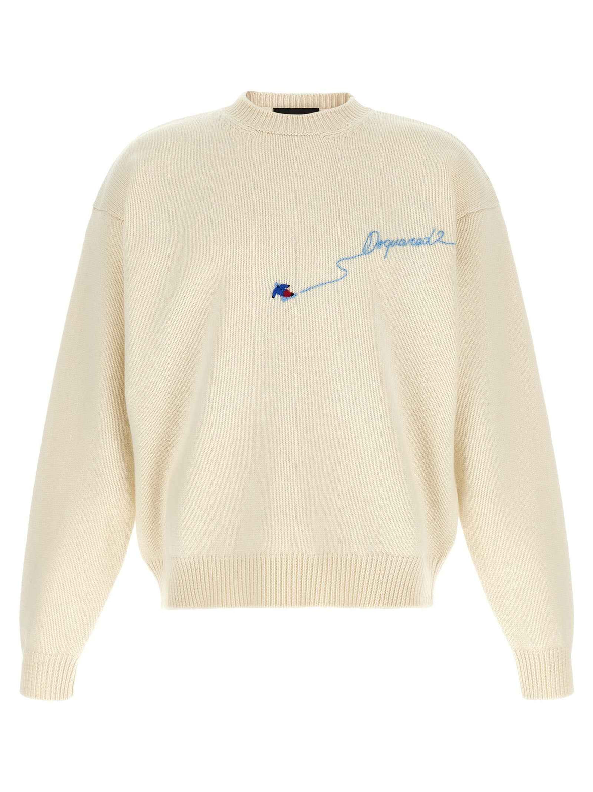 Dsquared² White Wool Cardigan