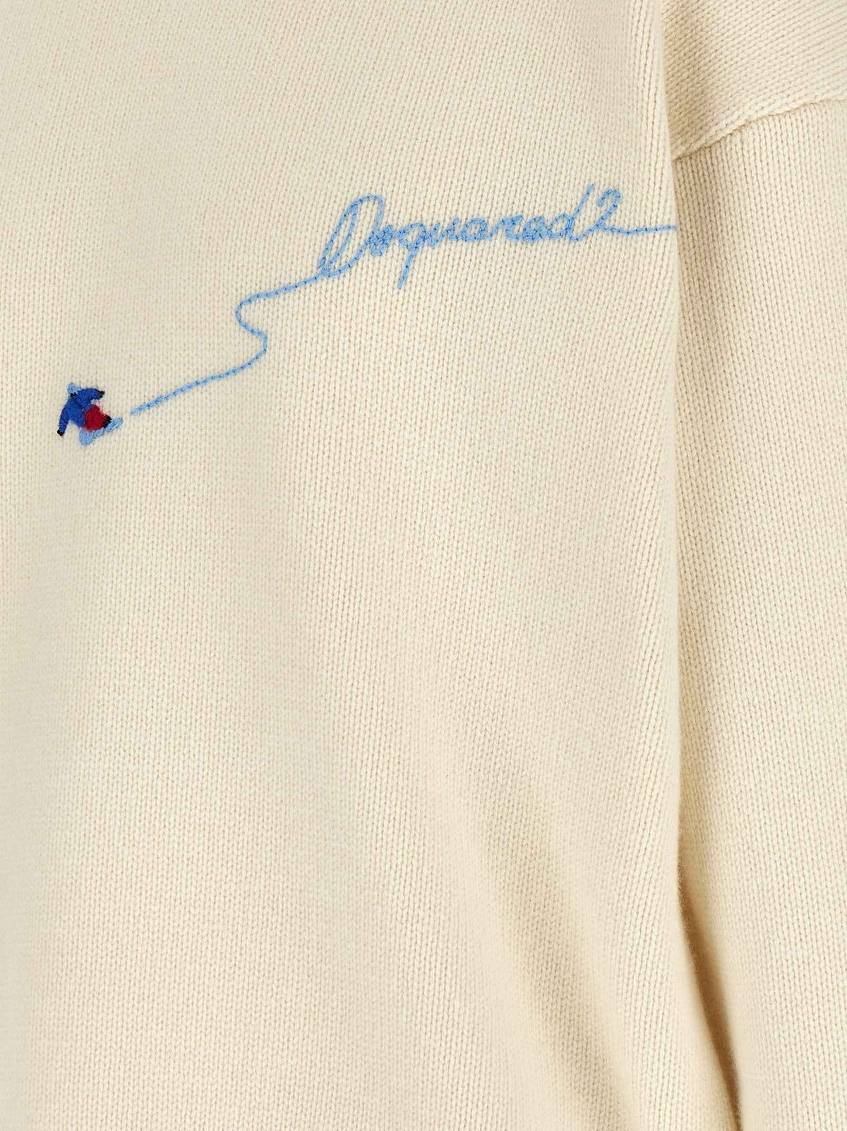 Dsquared² White Wool Cardigan