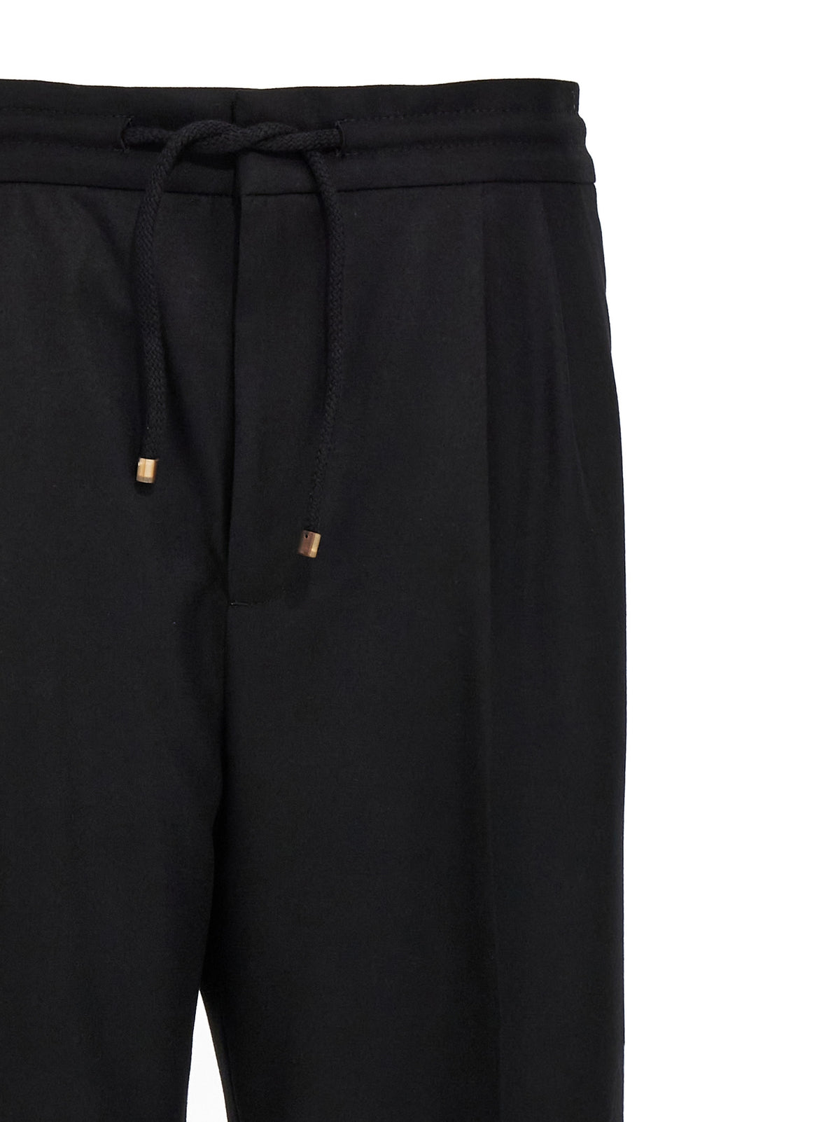 Brunello Cucinelli Black Wool Casual Pants