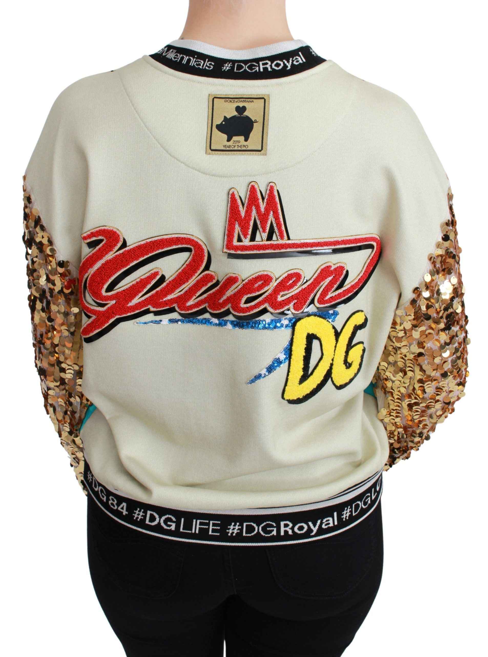 Dolce & Gabbana Year of the Pig Sequined Top Sweater