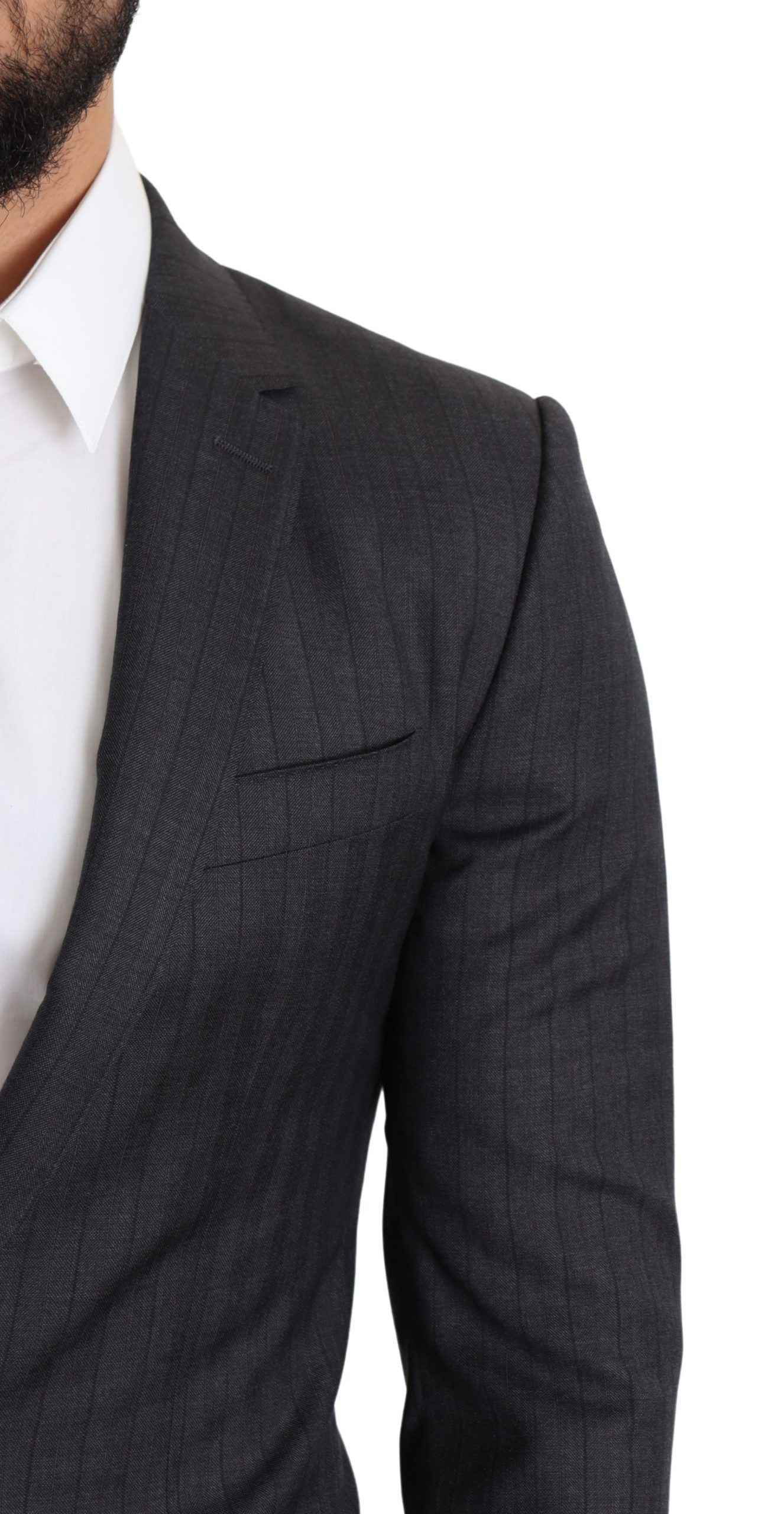 Dolce & Gabbana Black Wool Single Breasted Coat MARTINI Blazer