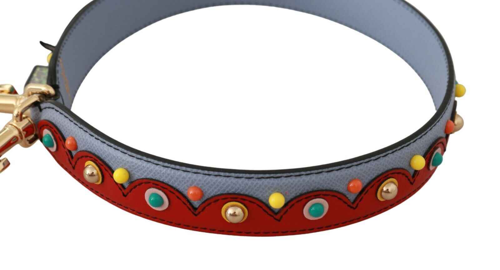 Dolce & Gabbana Blue and red Shoulder Strap Leather Blue Handbag Accessory