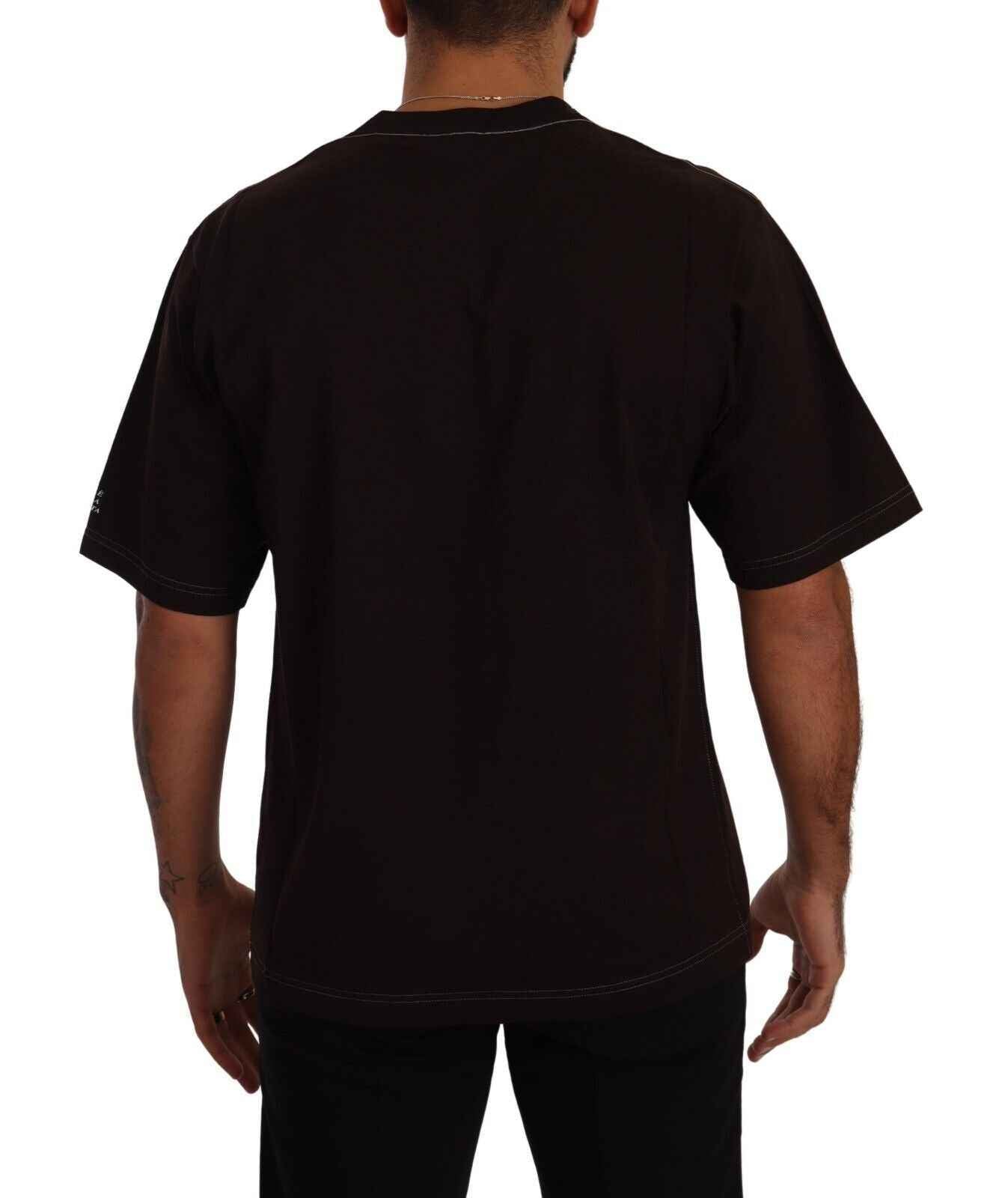 Dolce & Gabbana Bordeaux Cotton L-Amore Print Crewneck T-shirt