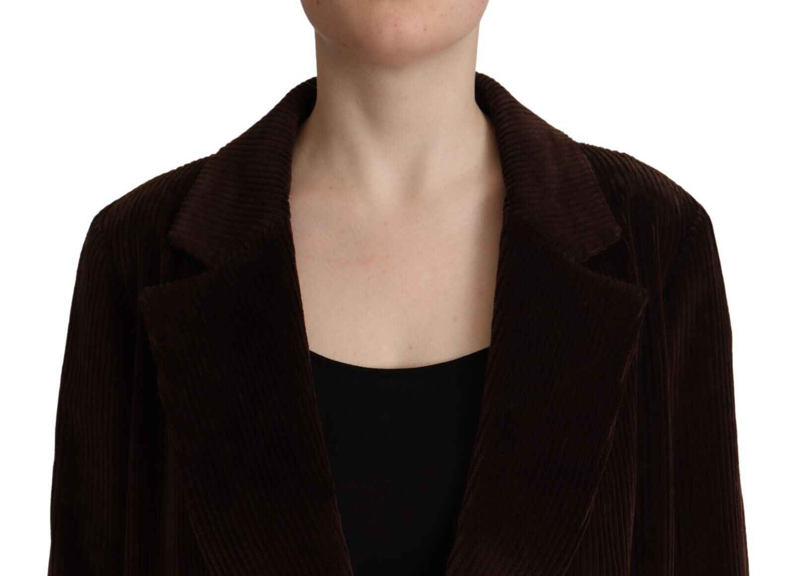 Dolce & Gabbana Bordeaux Corduroy Cotton Blazer Oversized Jacket