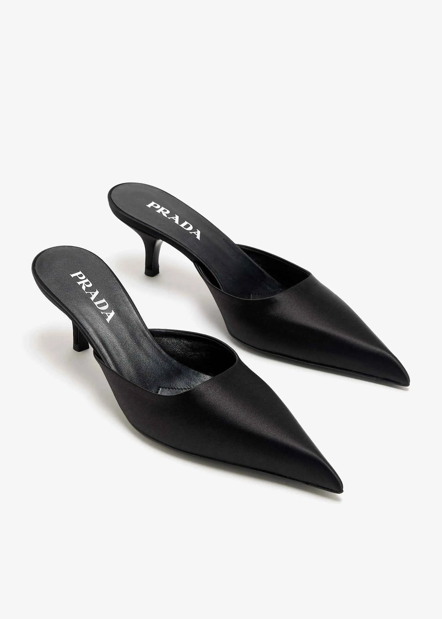 Prada satin mules - burgundy