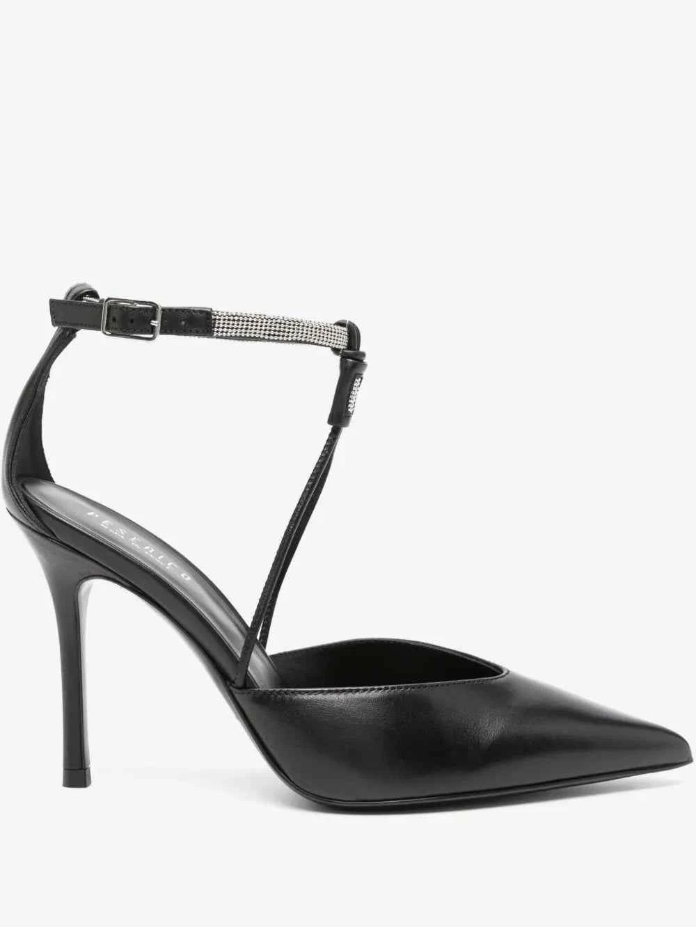 Peserico Rhinestone Leather Pumps