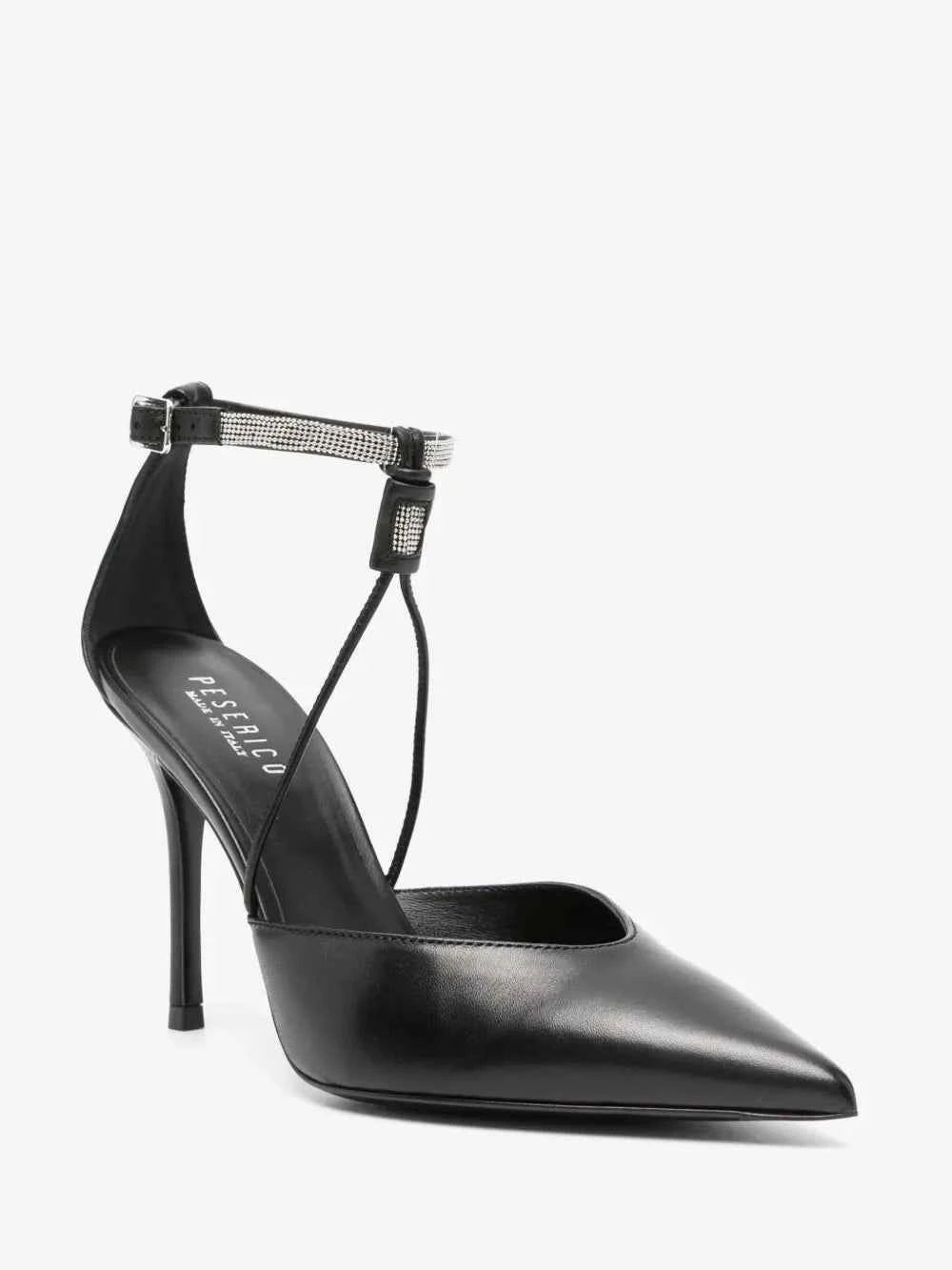 Peserico Rhinestone Leather Pumps
