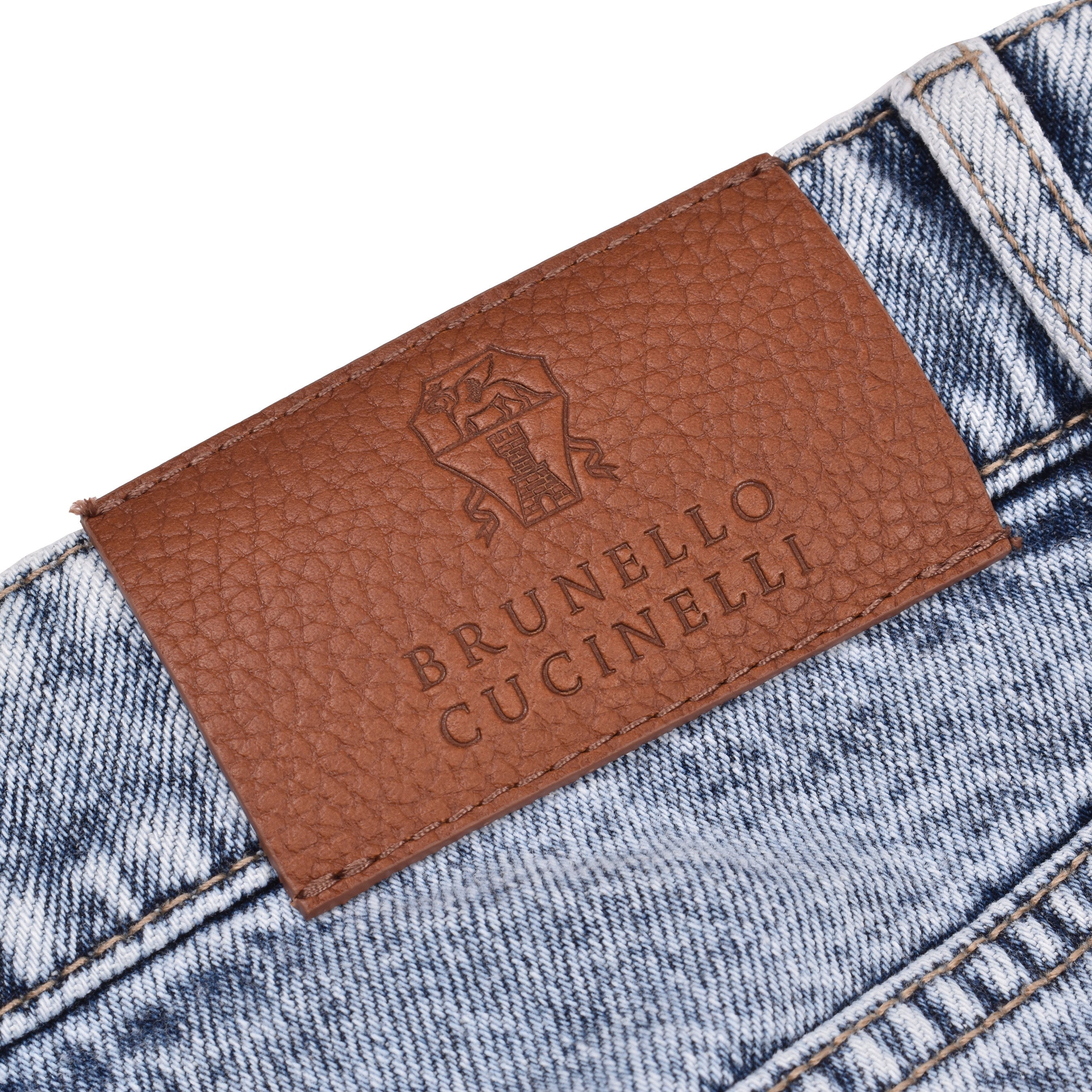 BRUNELLO CUCINELLI MEN'S BLUE FIVE-POCKET JEANS