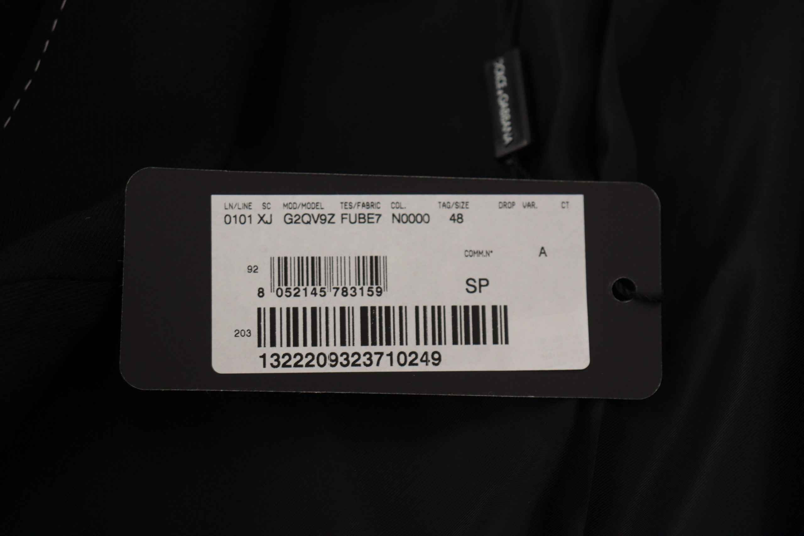 Dolce & Gabbana Black Double Breasted Coat Blazer Jacket
