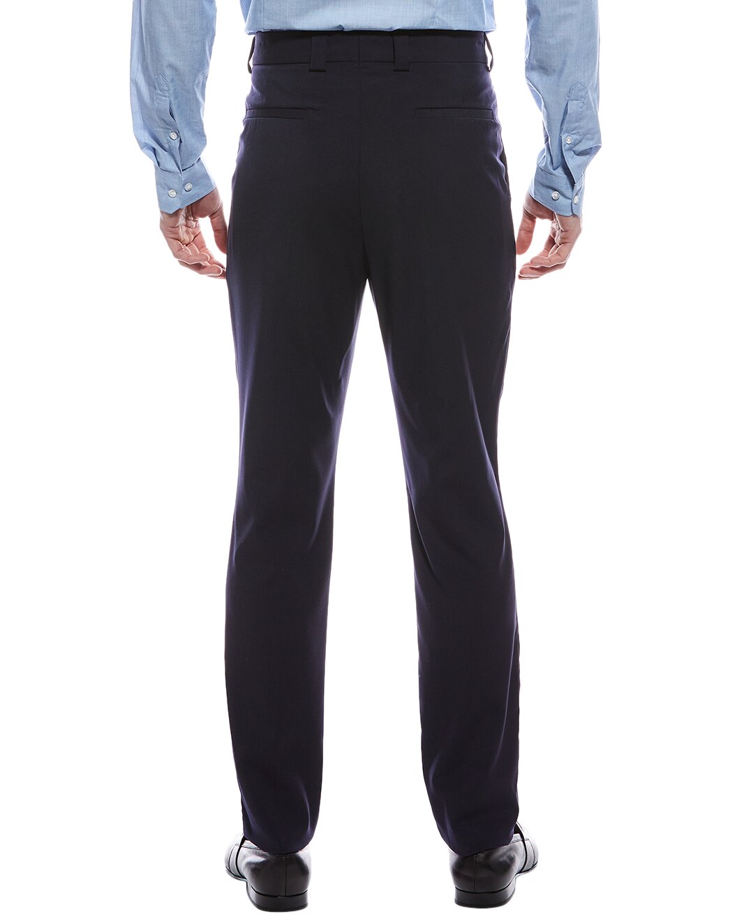 BRUNELLO CUCINELLI MEN'S NAVY WOOL TAILORED TROUSERS