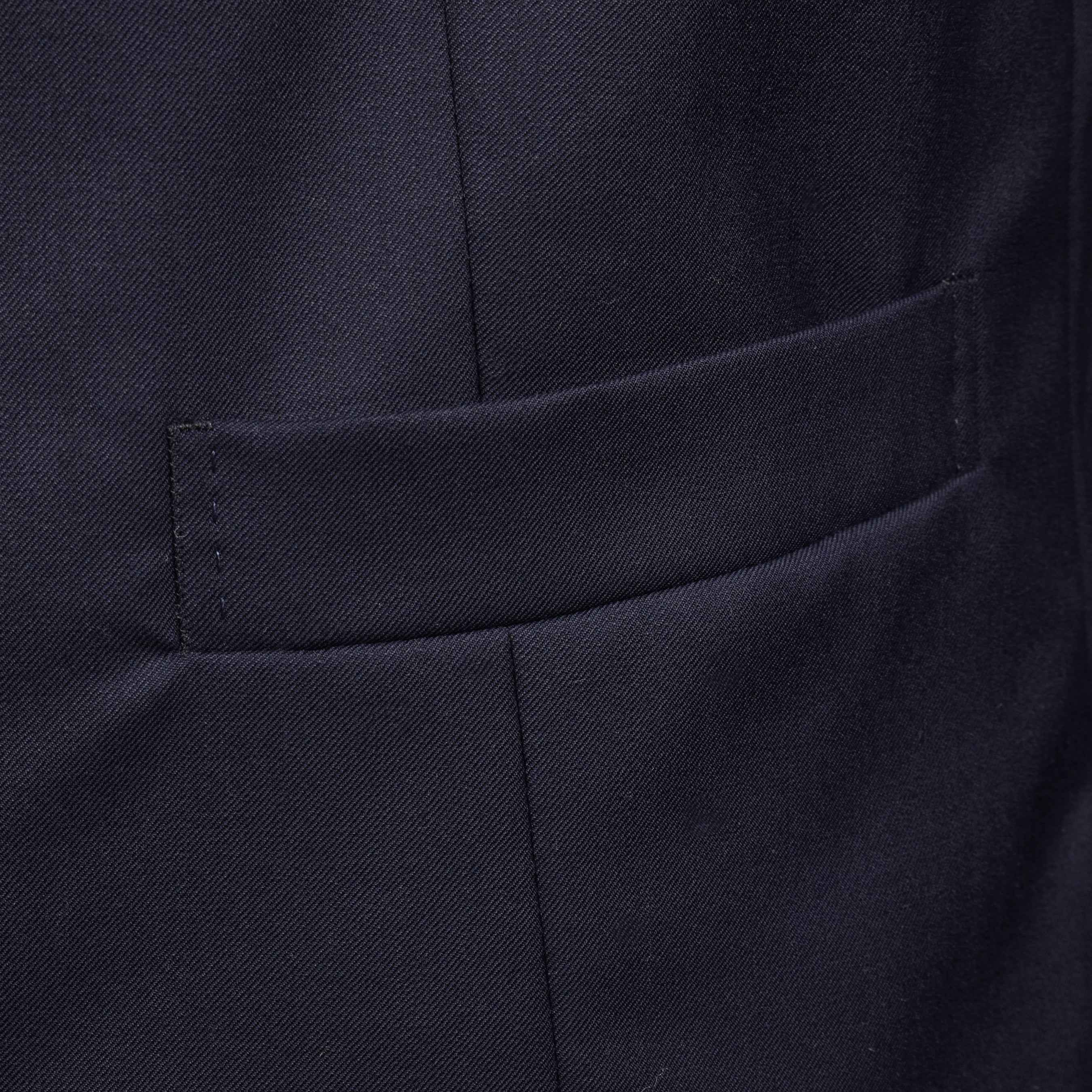 BRUNELLO CUCINELLI MEN'S NAVY WOOL BLEND EVENING VEST