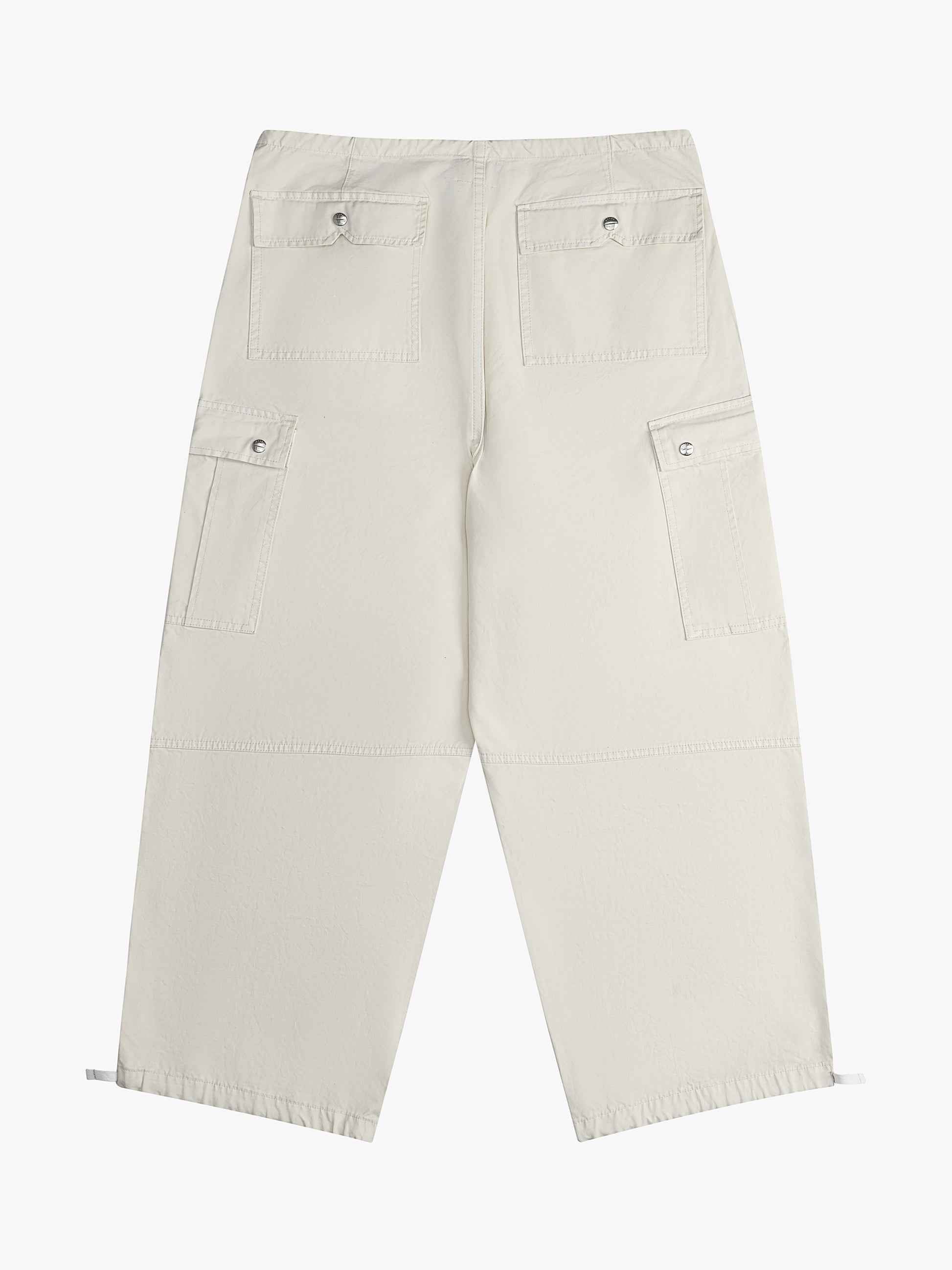 RHUDE WOMEN'S OFF-WHITE PARACHUTE TROUSERS