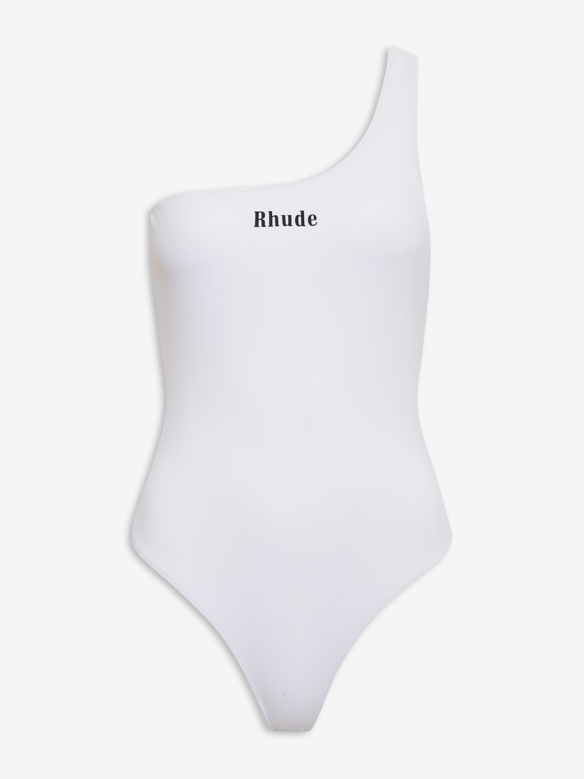RHUDE WOMEN'S WHITE ONE-SHOULDER SWIMSUIT
