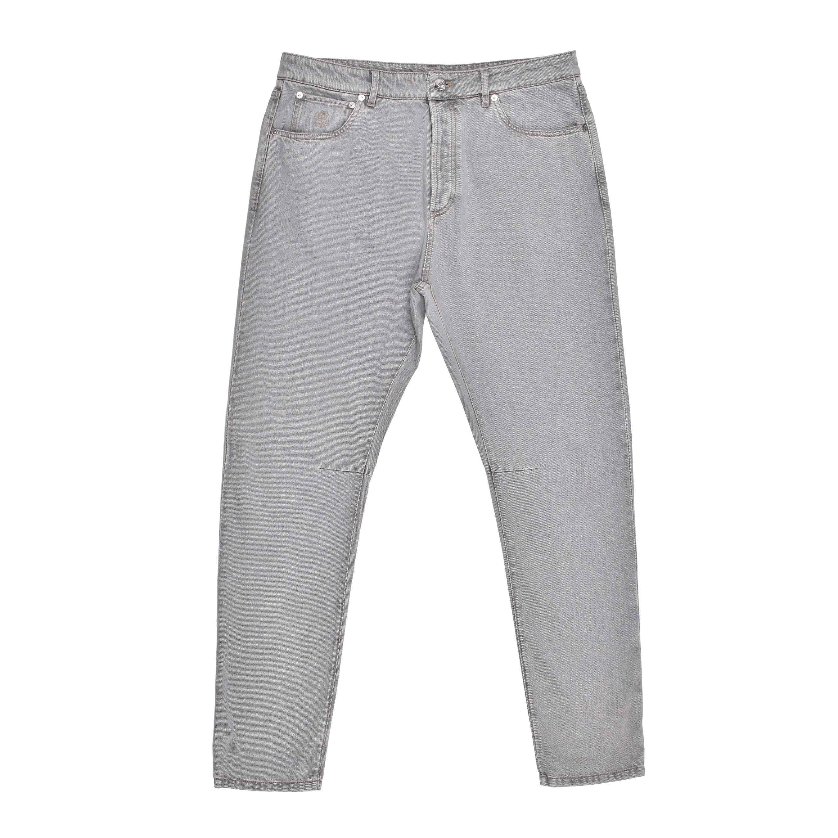BRUNELLO CUCINELLI MEN'S LIGHT DENIM FIVE-POCKET JEANS