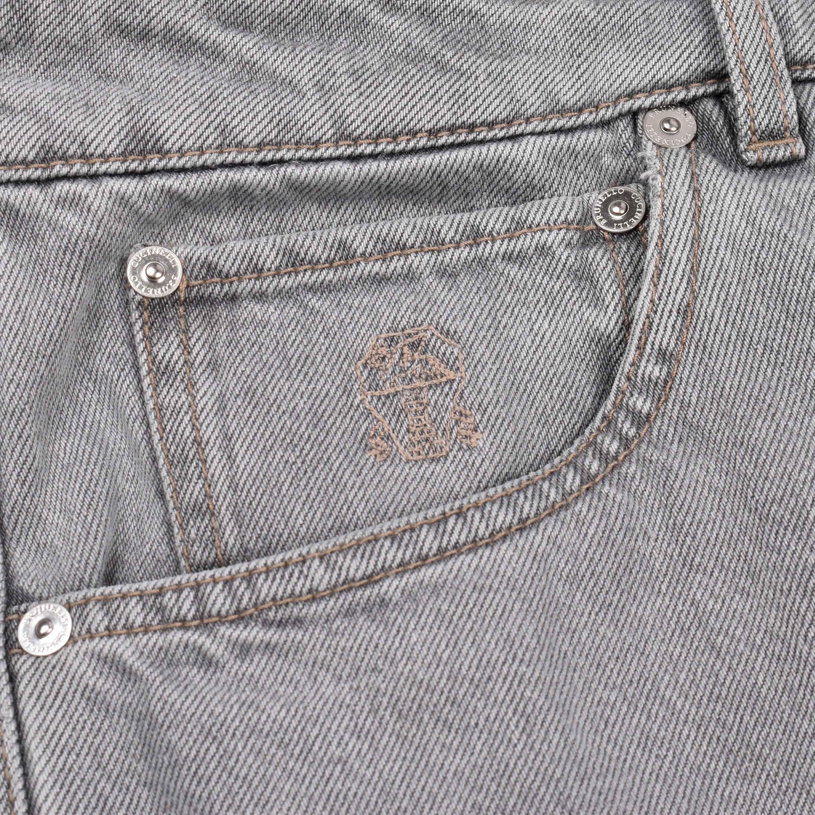 BRUNELLO CUCINELLI MEN'S LIGHT DENIM FIVE-POCKET JEANS
