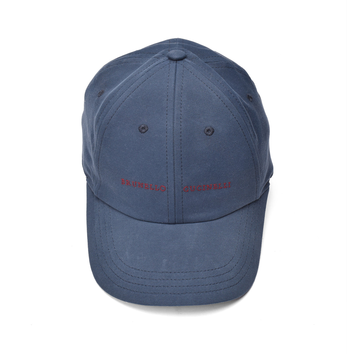 BRUNELLO CUCINELLI MEN'S NAVY BLUE COTTON BASEBALL CAP