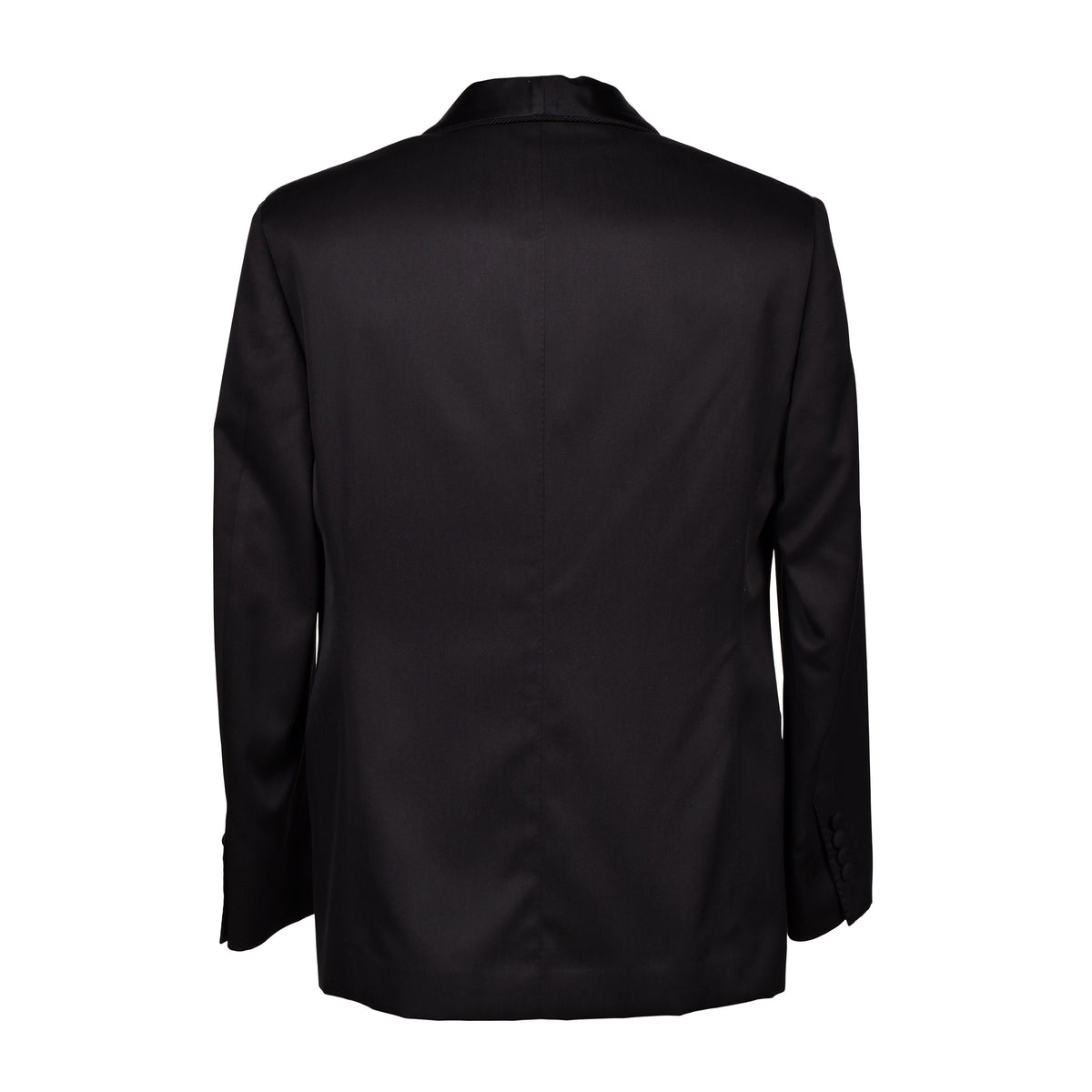 BRUNELLO CUCINELLI MEN'S BLACK SILK TUXEDO JACKET