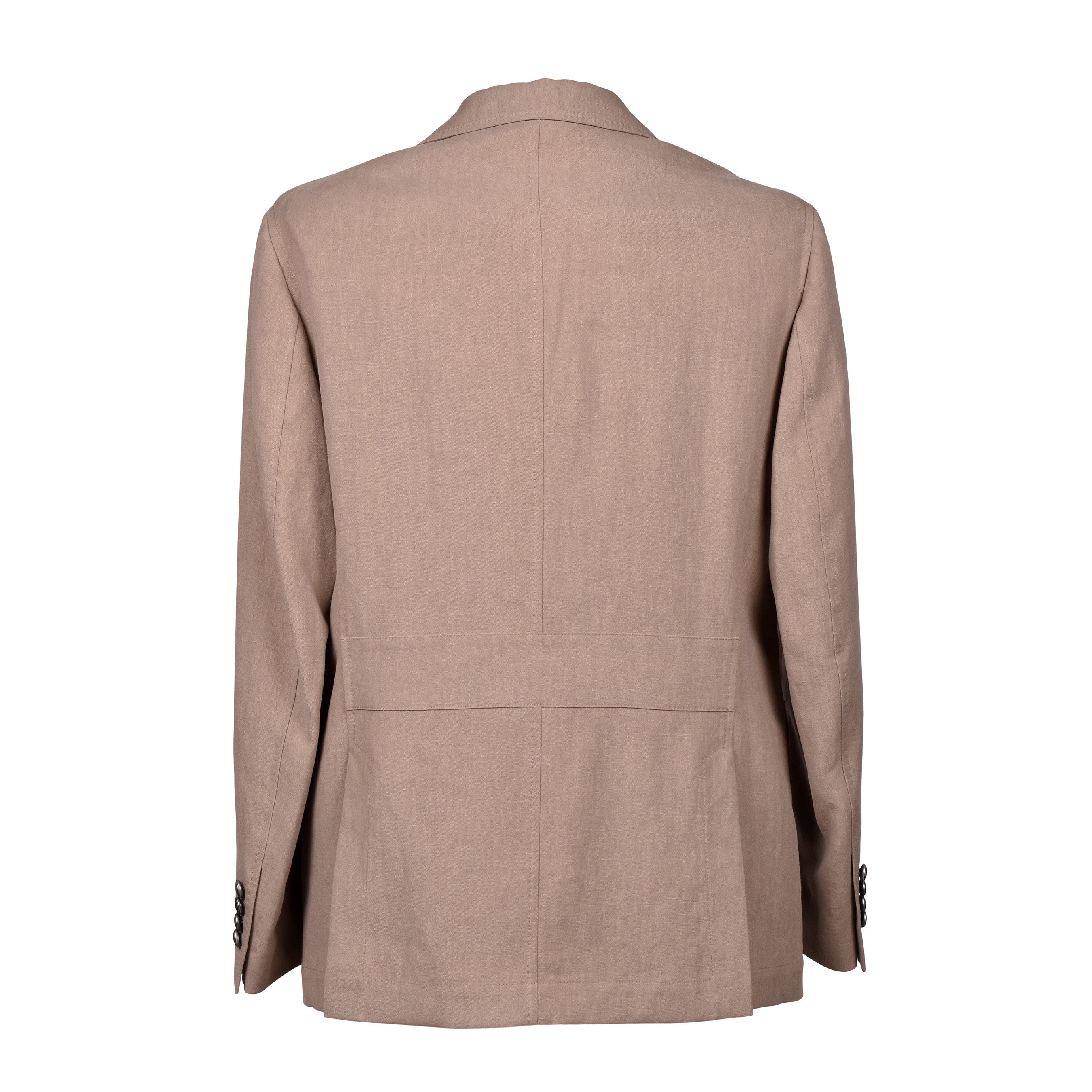 BRUNELLO CUCINELLI MEN'S TOBACCO LINEN SAFARI JACKET