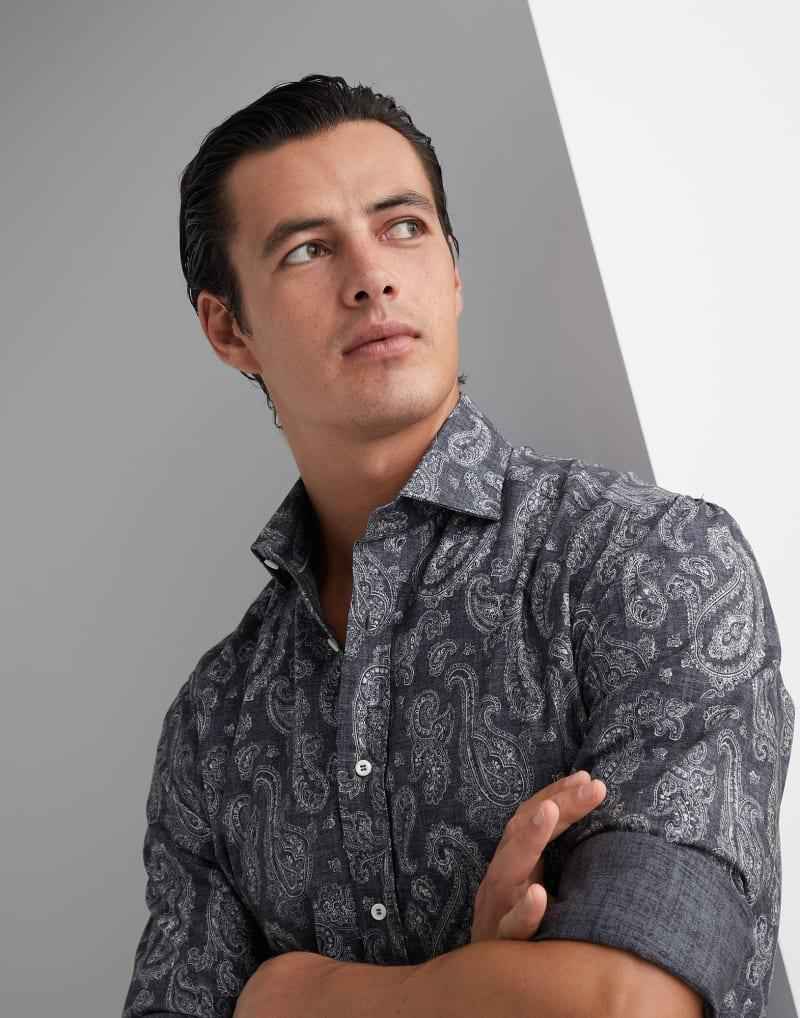 BRUNELLO CUCINELLI MEN'S SHIRT MM6591718_C001 NWT