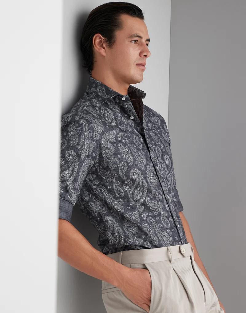 BRUNELLO CUCINELLI MEN'S SHIRT MM6591718_C001 NWT