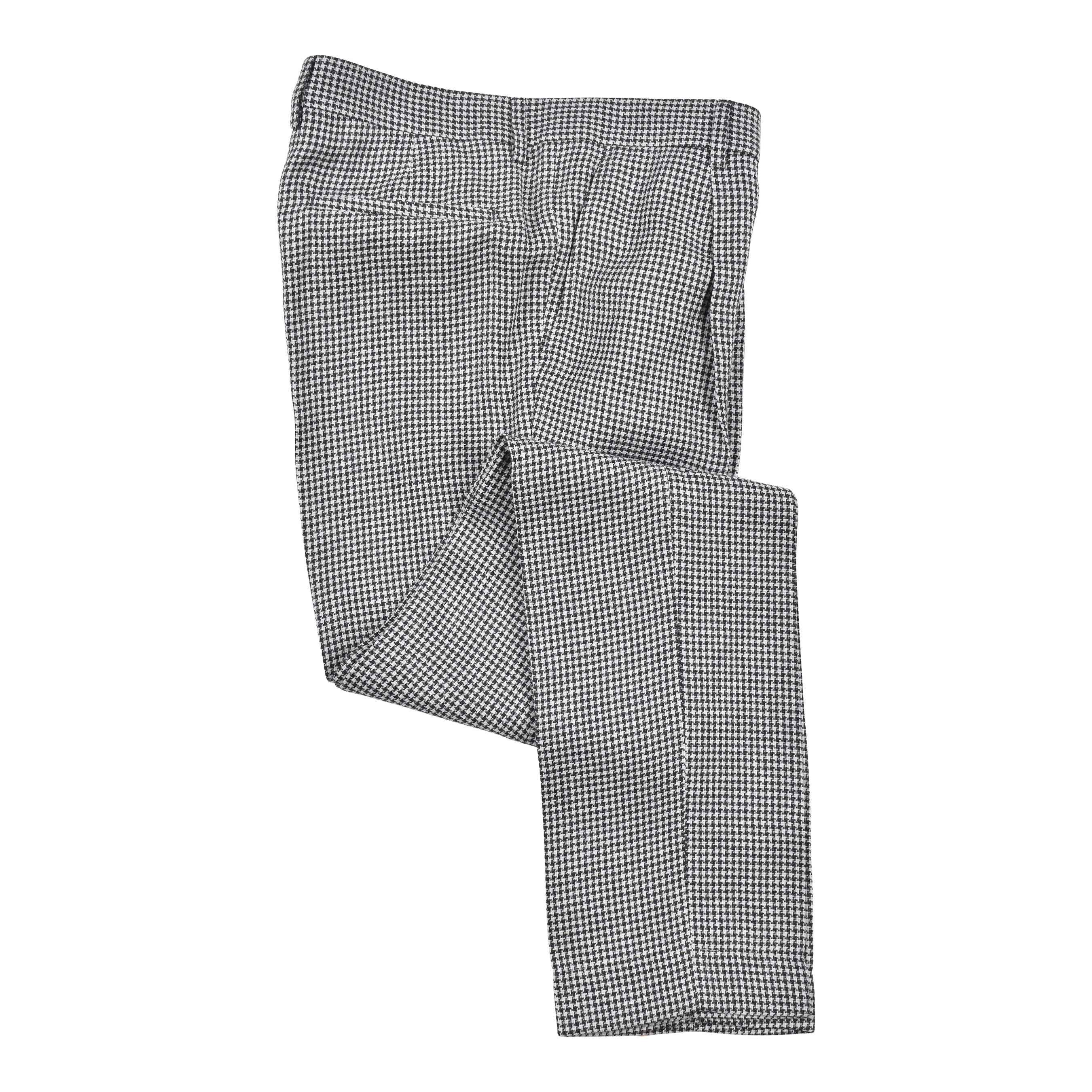 BRUNELLO CUCINELLI MEN'S GRAY WOOL BLEND HOUNDSTOOTH SUIT