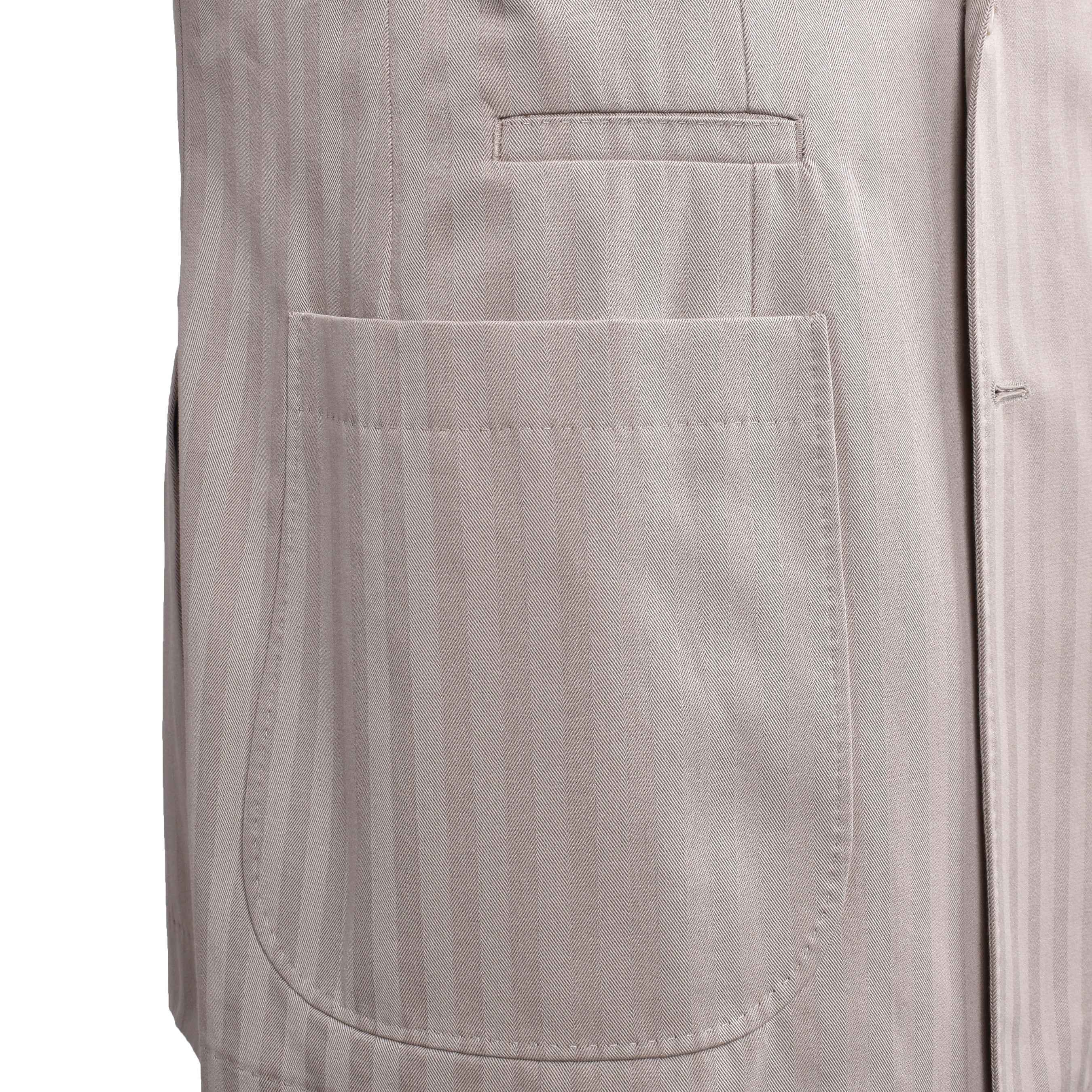 BRUNELLO CUCINELLI MEN'S TAUPE DOUBLE-BREASTED SUIT JACKET