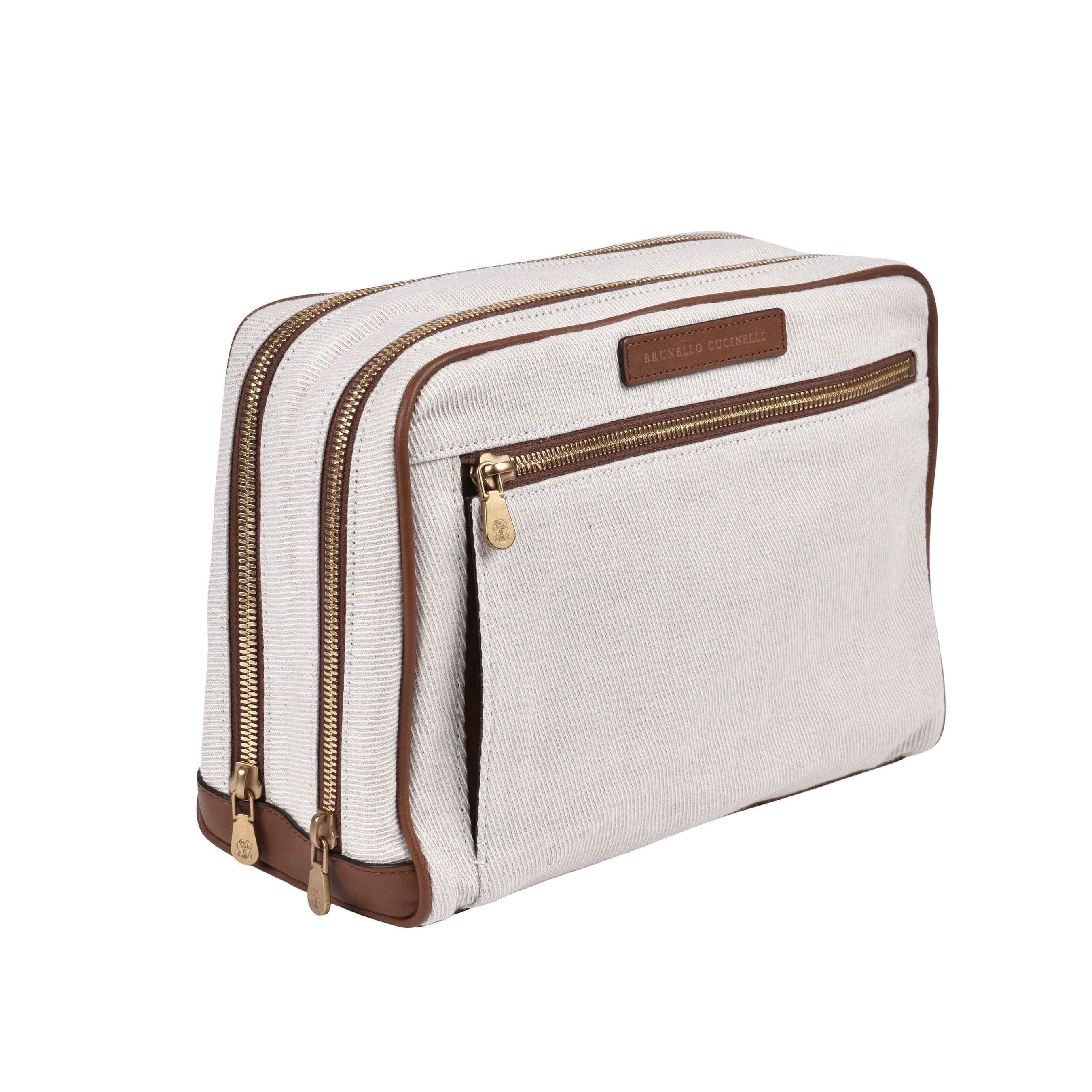 BRUNELLO CUCINELLI MEN'S TWO TONE PERSONAL CARE/ TRAVEL CASE NEW