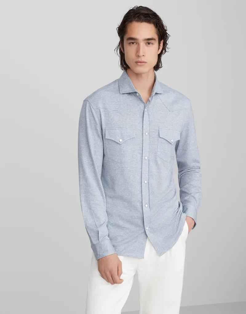 BRUNELLO CUCINELLI MEN'S SHIRT MW8356666_C845 NWT